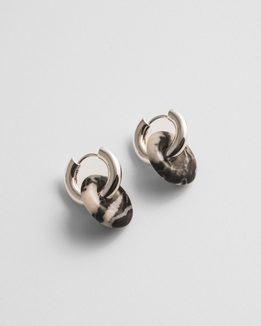 Zebra Jasper Doughnut Hoops