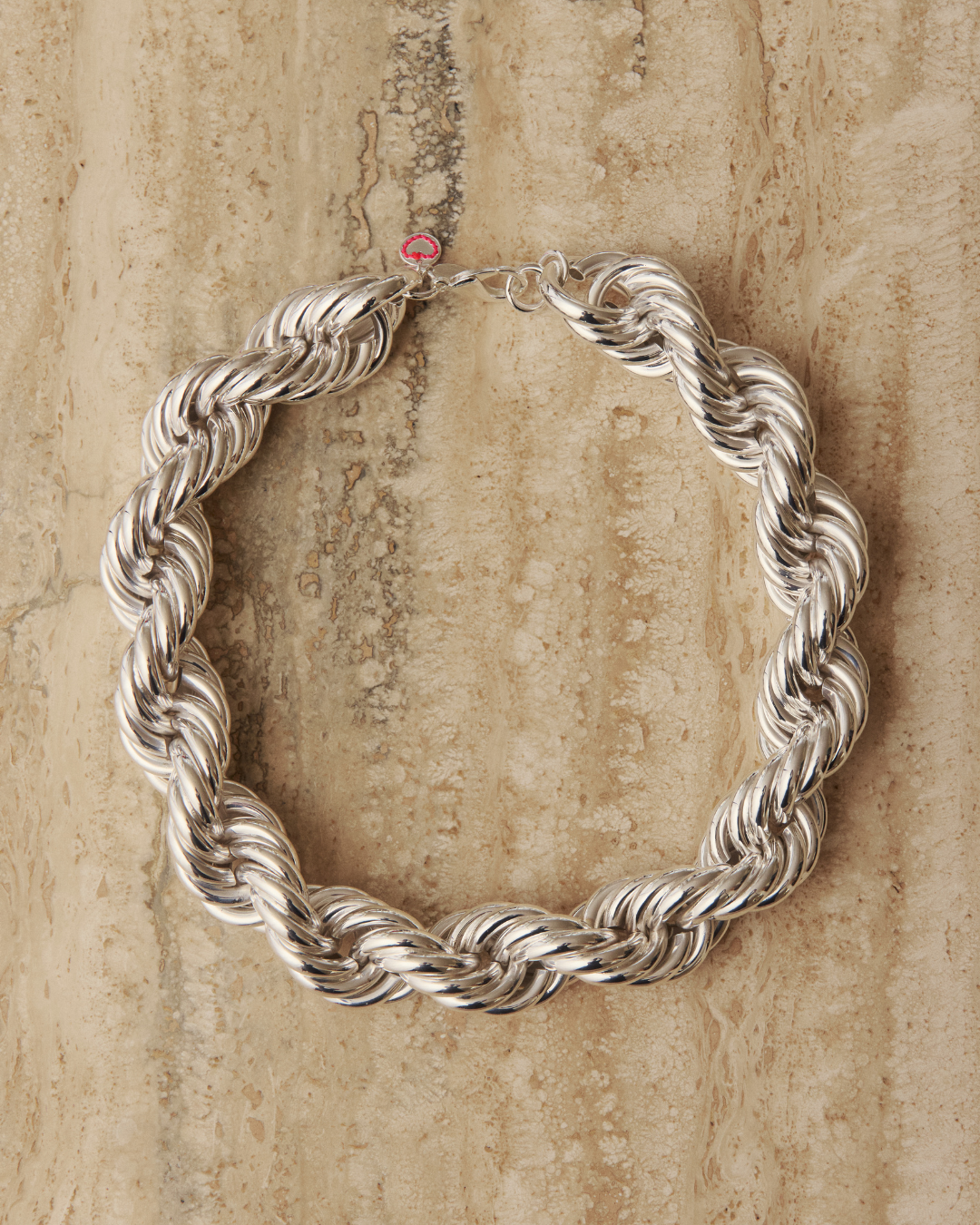 Roped in Jumbo Necklace - Silver