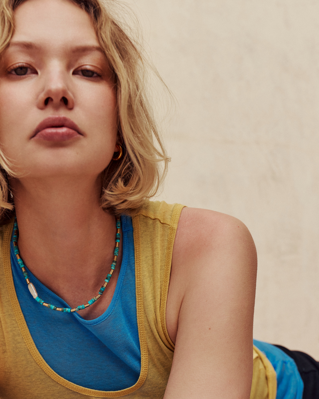 Blue Daisy Necklace