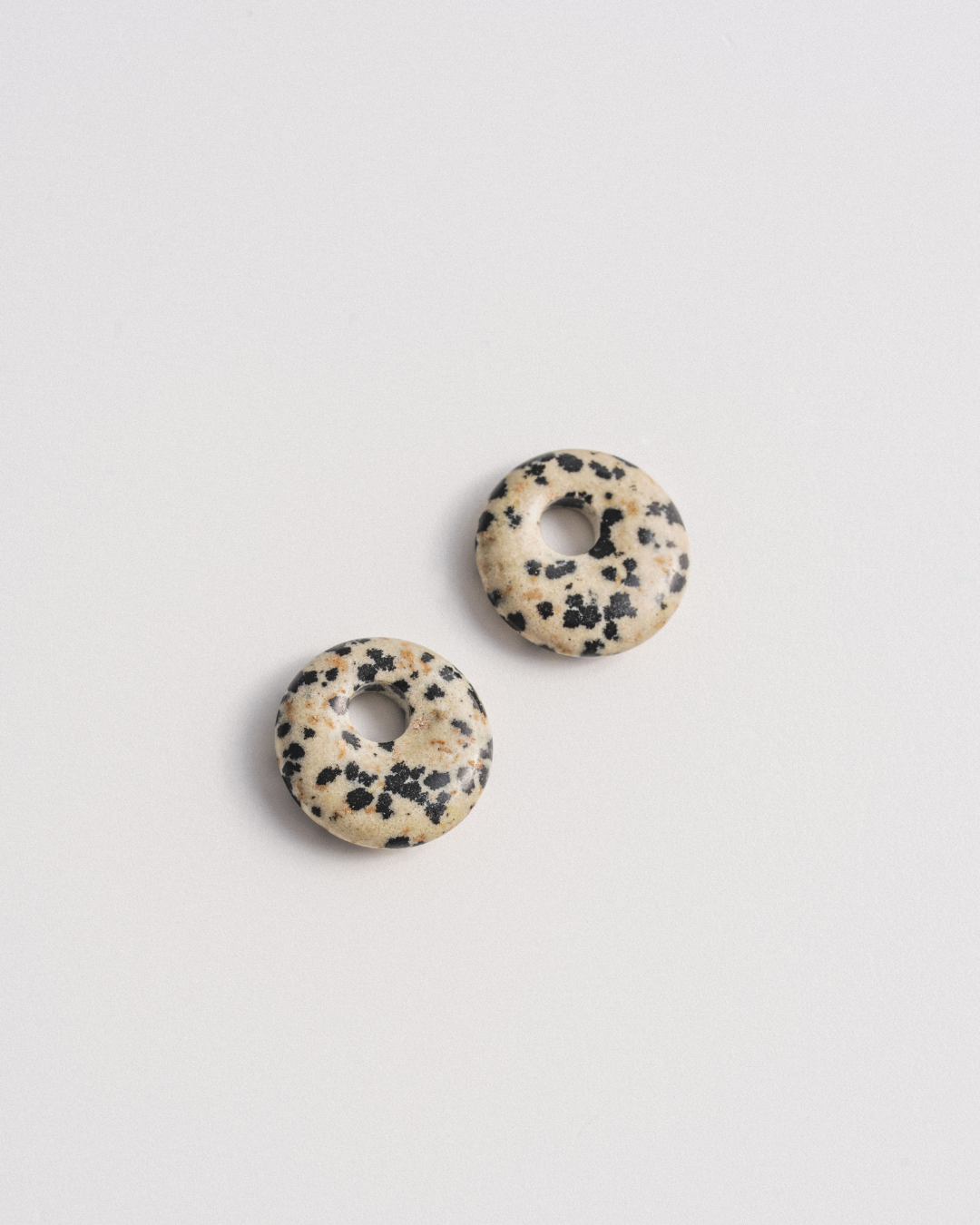 Dalmatian Jasper Doughnut Charms