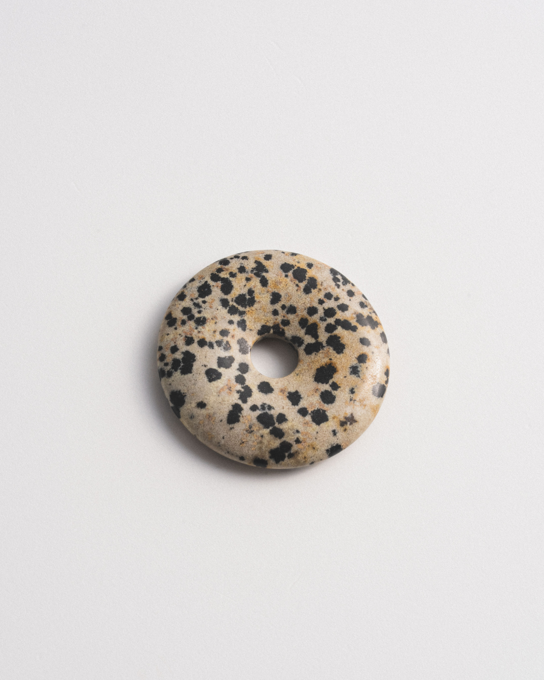 Dalmatian Jasper Doughnut Charm