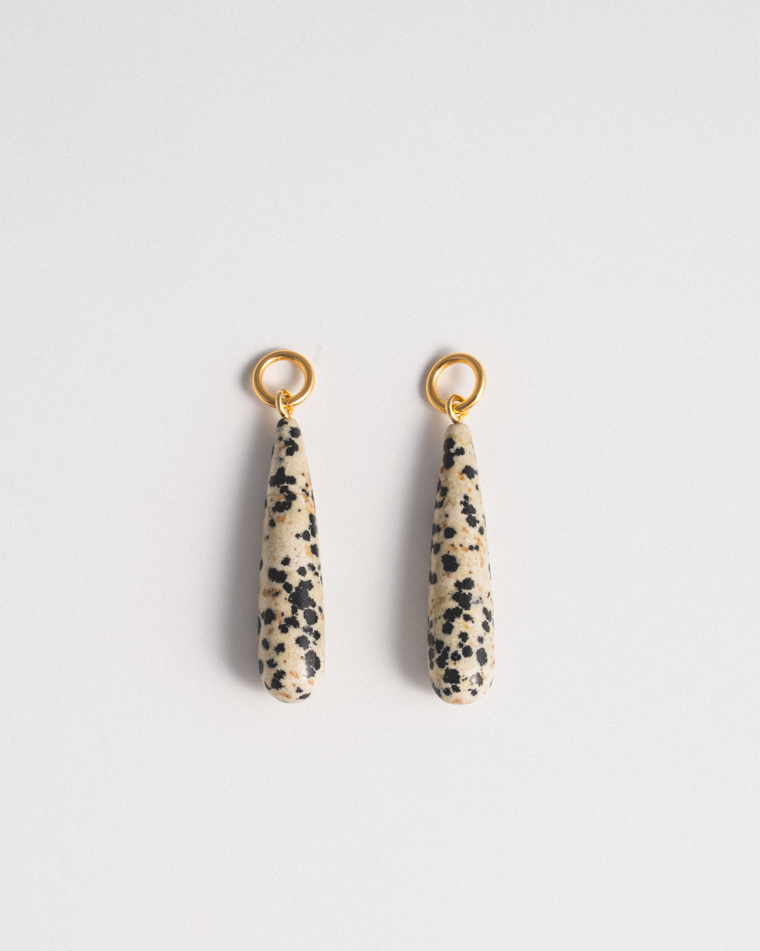 Dalmatian Jasper Teardrop Charms