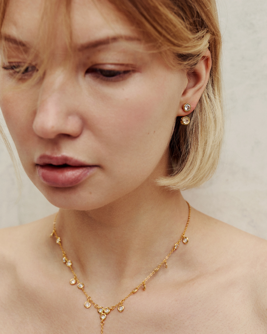 Bezel Ear Jacket - Gold