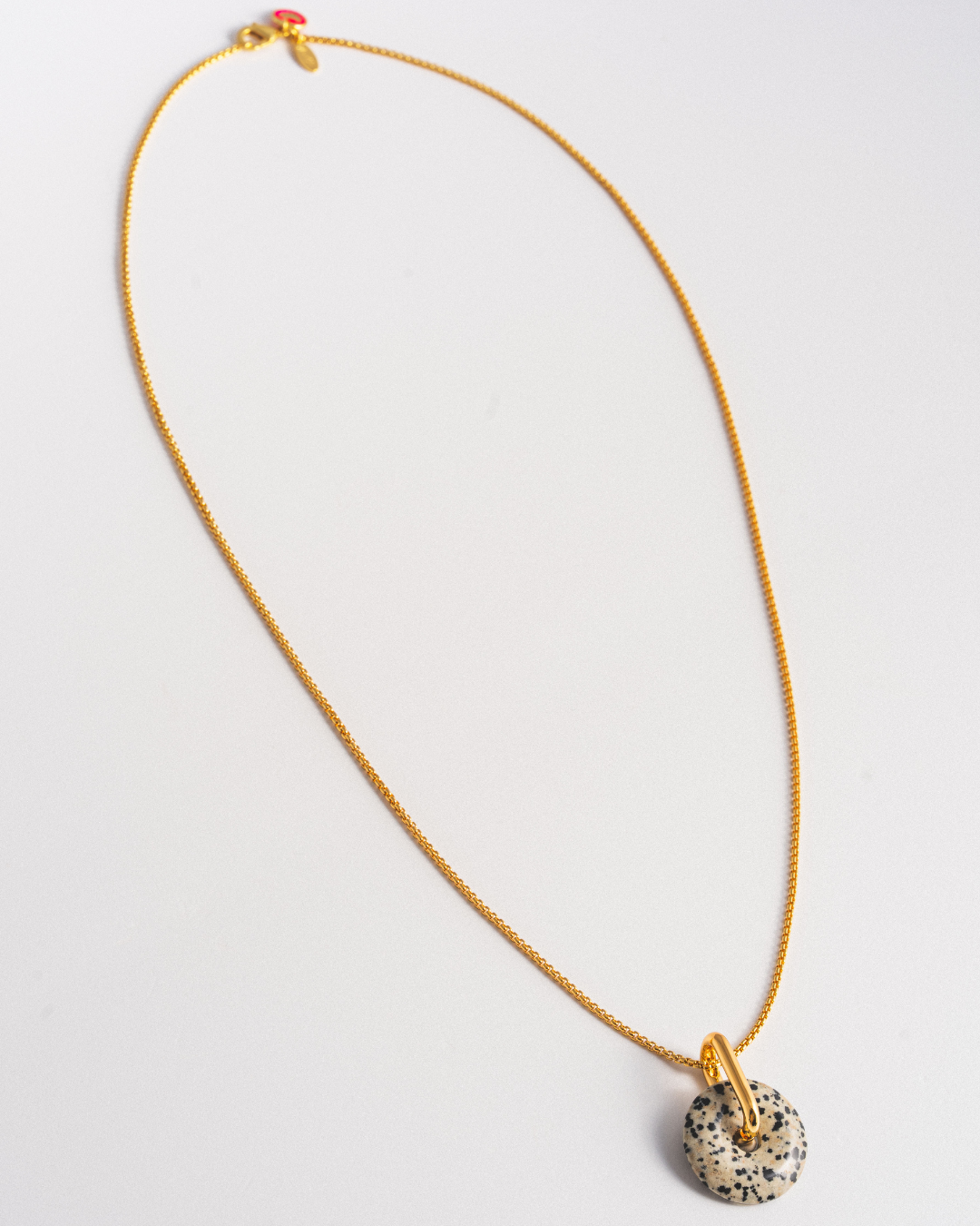 Dalmatian Jasper Box Chain Necklace
