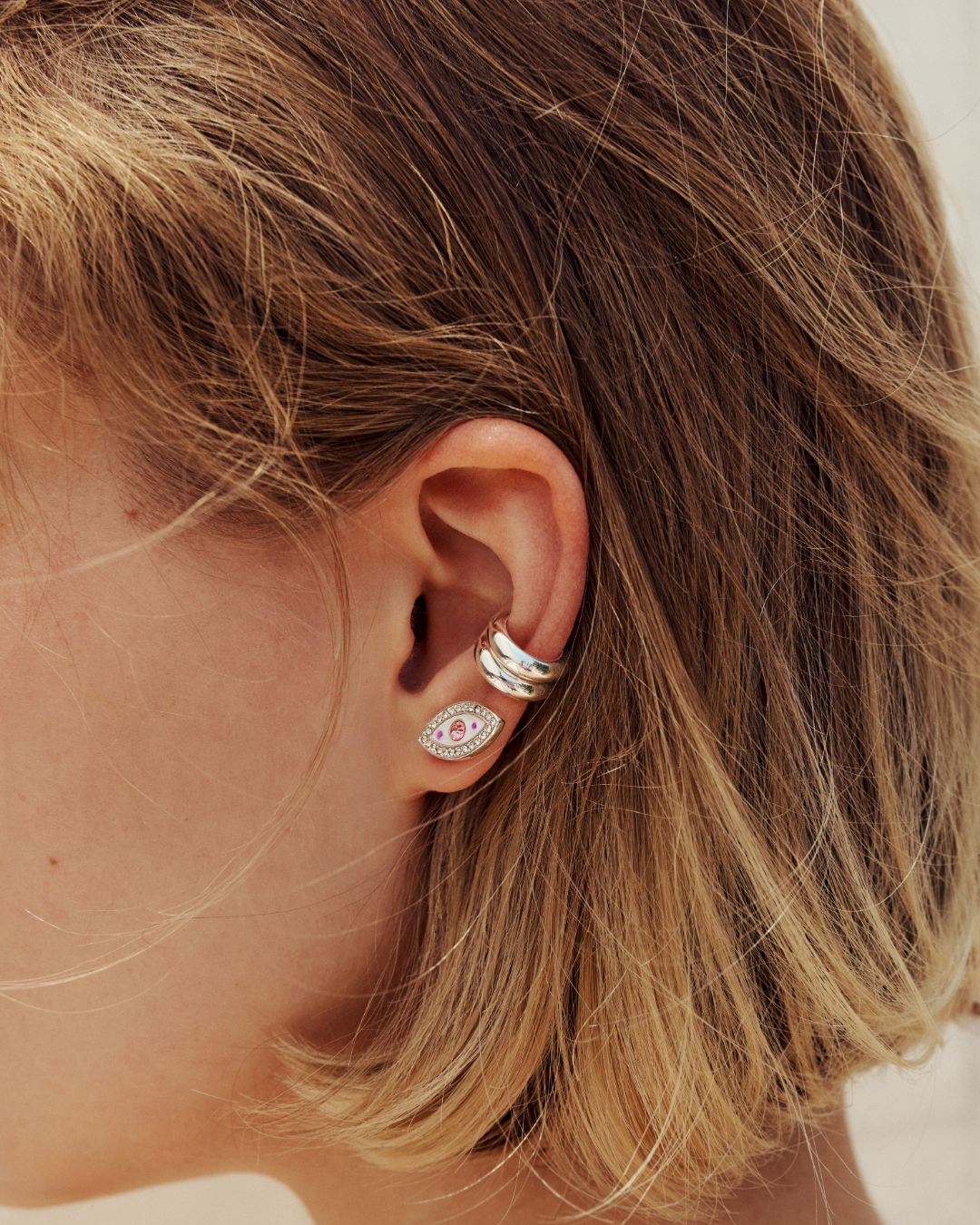 Evil Eye Studs - Silver
