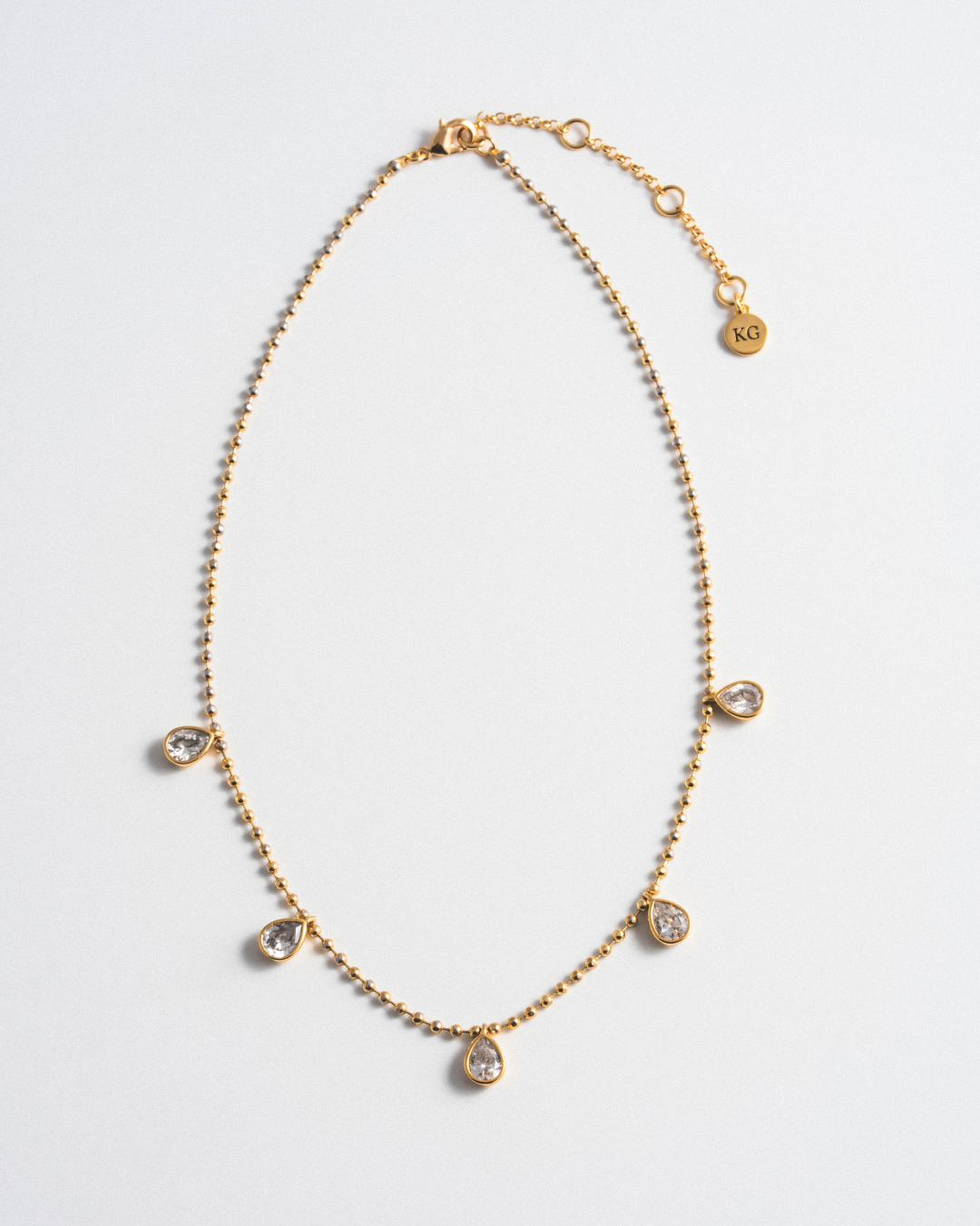 KG Bezel Drop Necklace