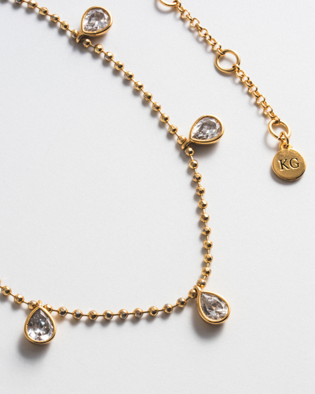 KG Bezel Drop Necklace