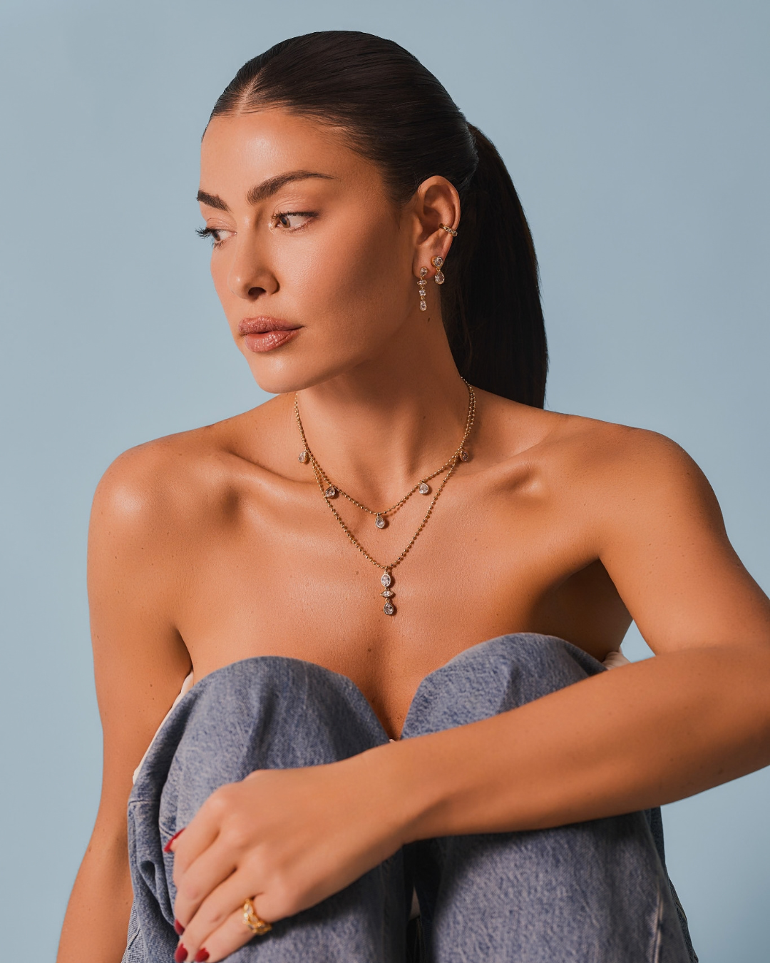 KG Bezel Drop Necklace
