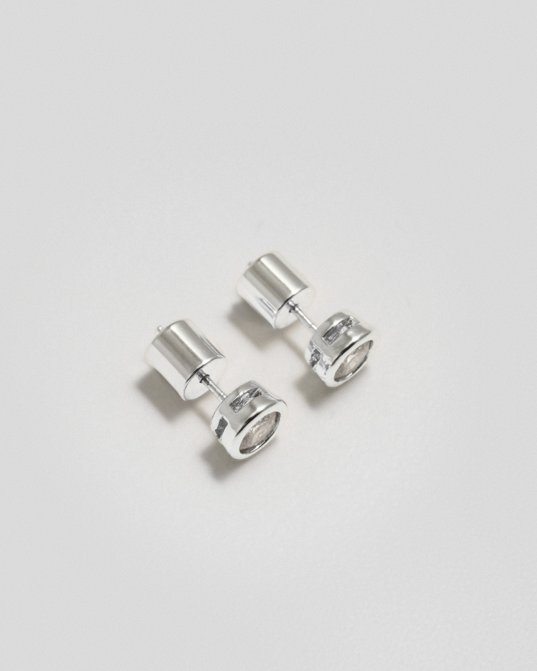 Bezel Studs - Silver
