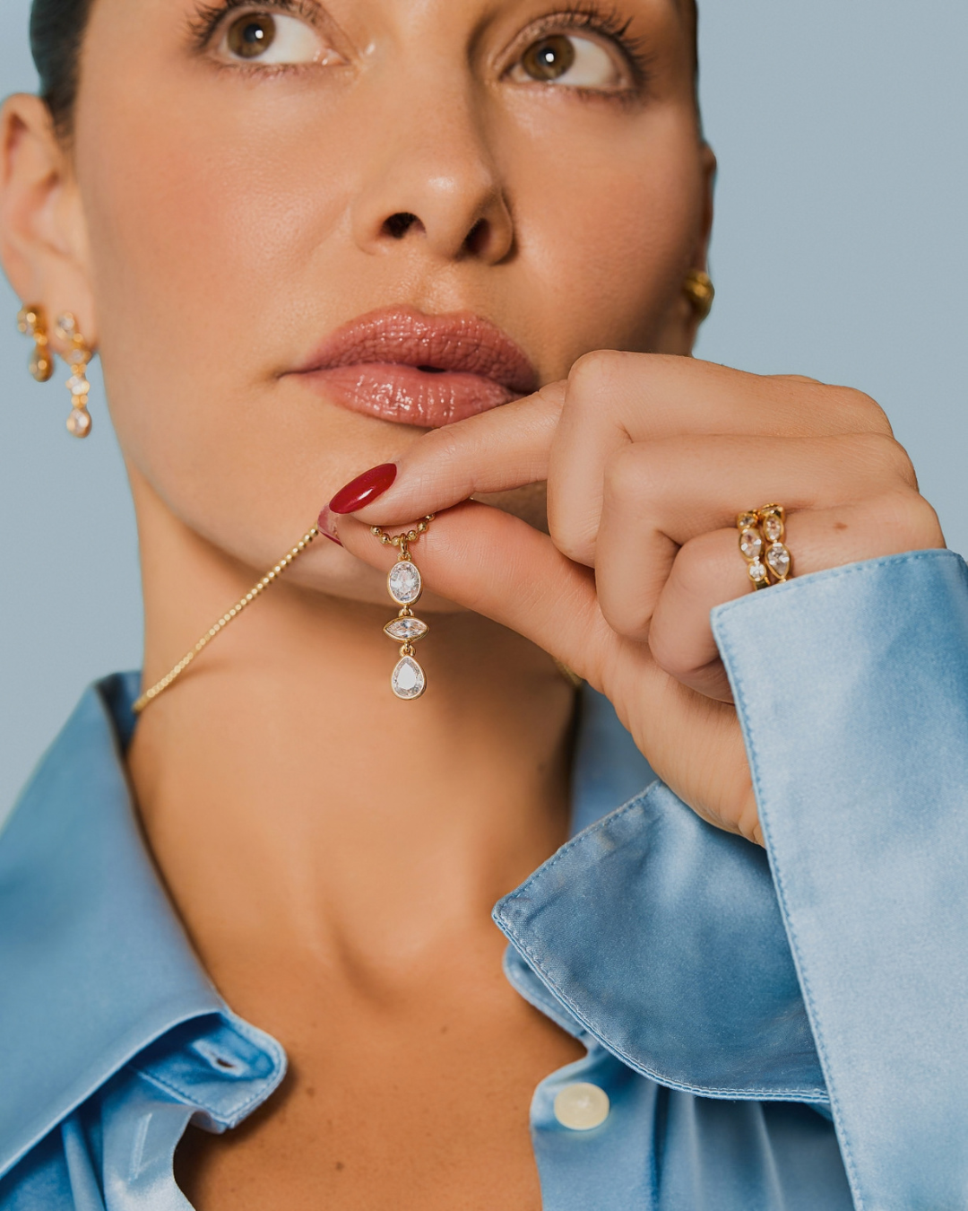 KG Triple Drop Necklace