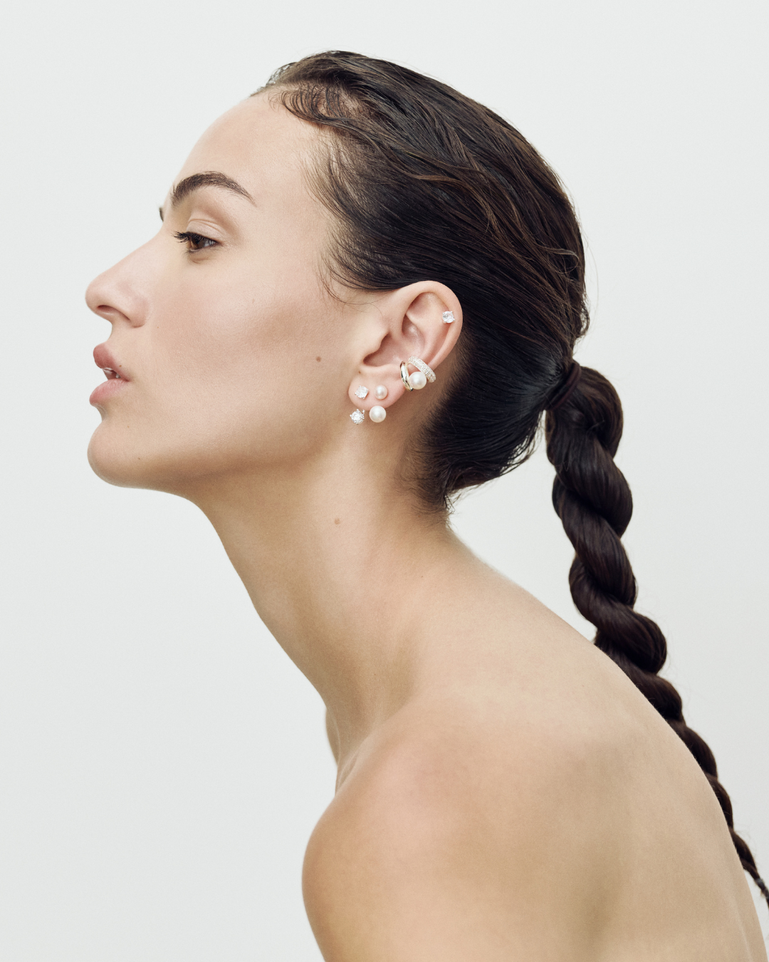 Pearly Ear Cuff - Silver