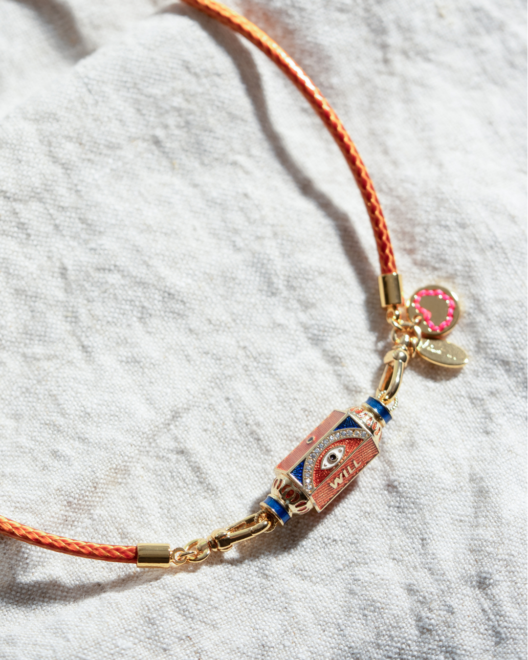 Orange Cord Necklace
