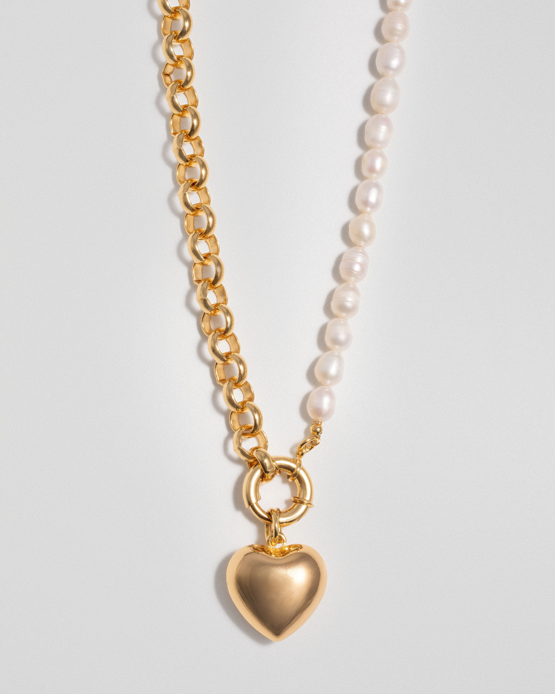 Bubble Heart Charm - Gold
