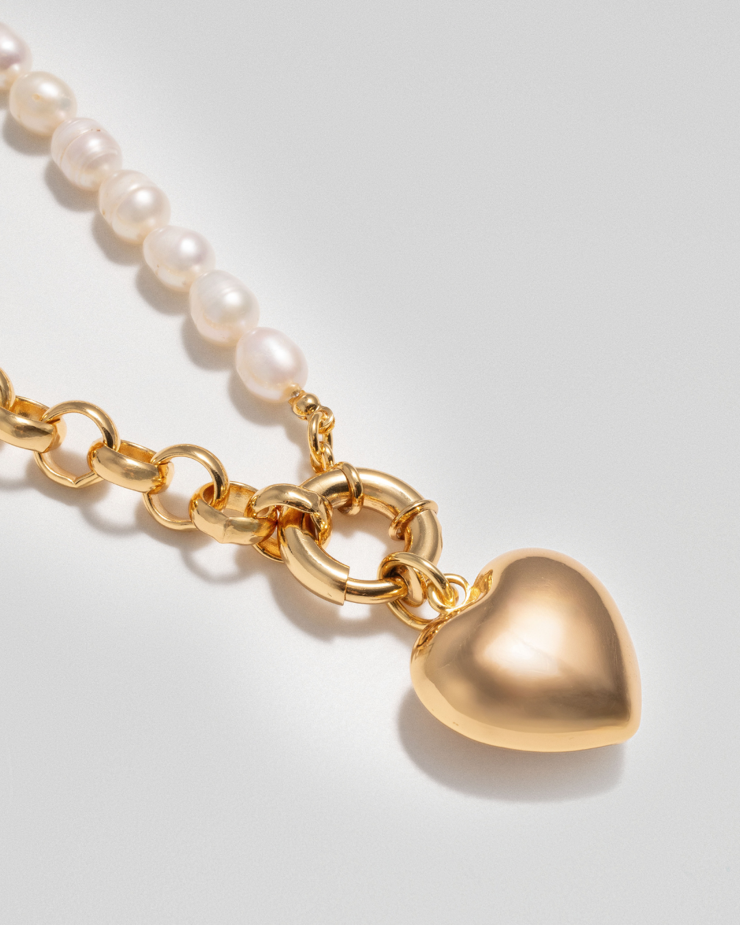 Bubble Heart Charm - Gold