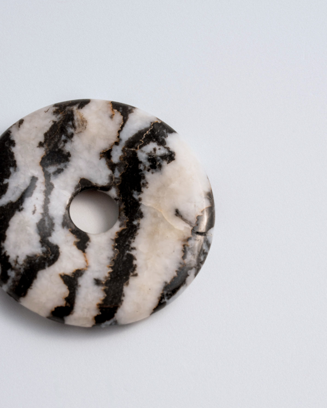 Zebra Jasper Doughnut Charm
