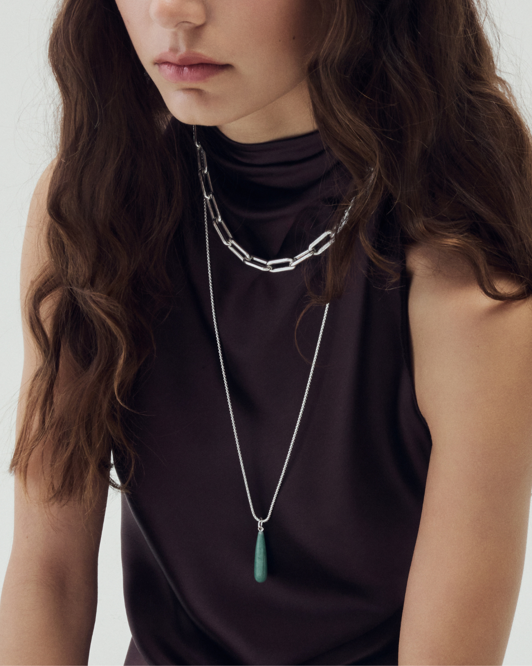 Box Chain Necklace - Silver