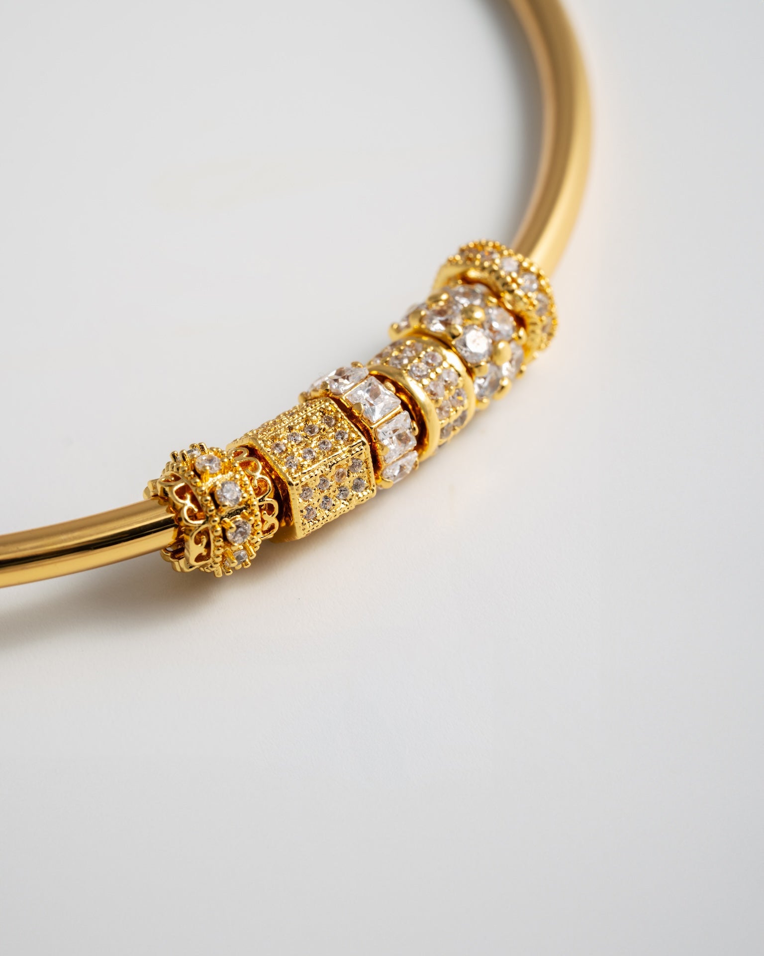 Pavé Bead Charm Set - Gold