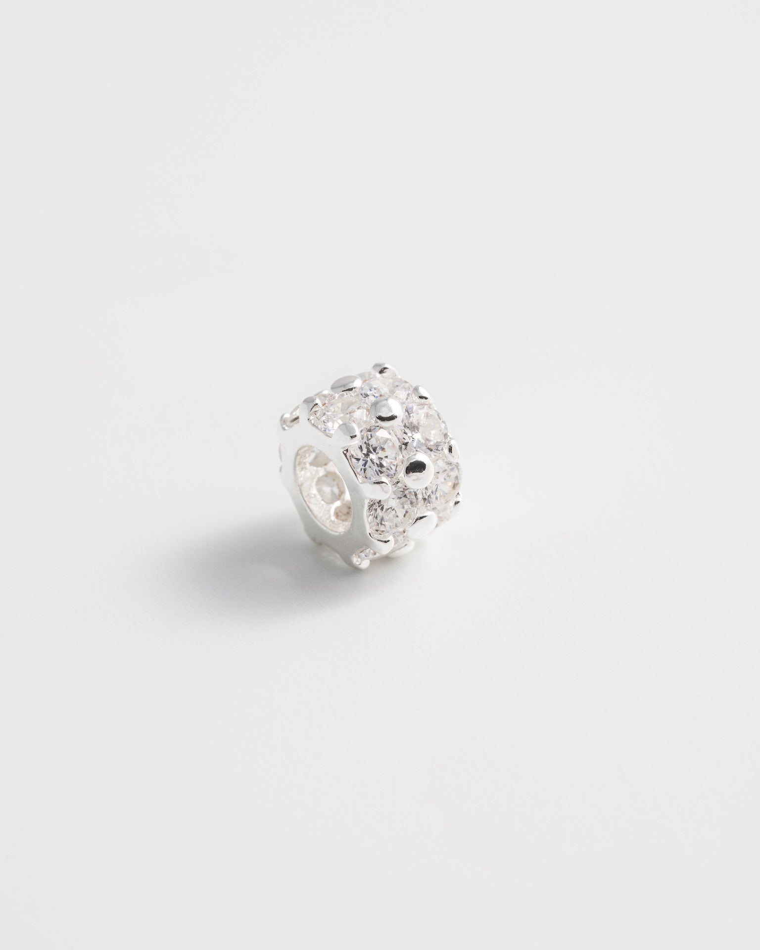 Pavé Bead Charm Set - Silver