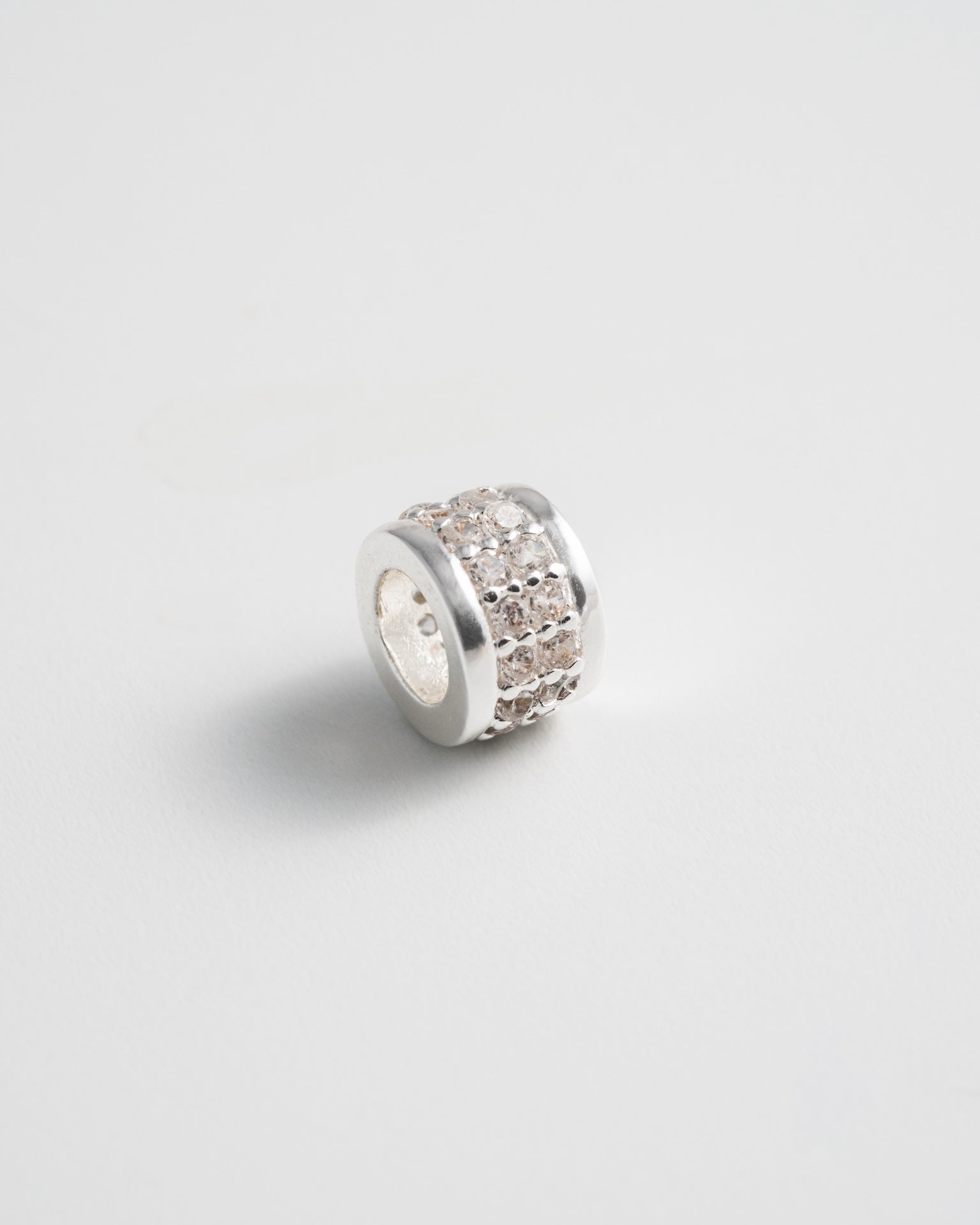 Pavé Bead Charm Set - Silver