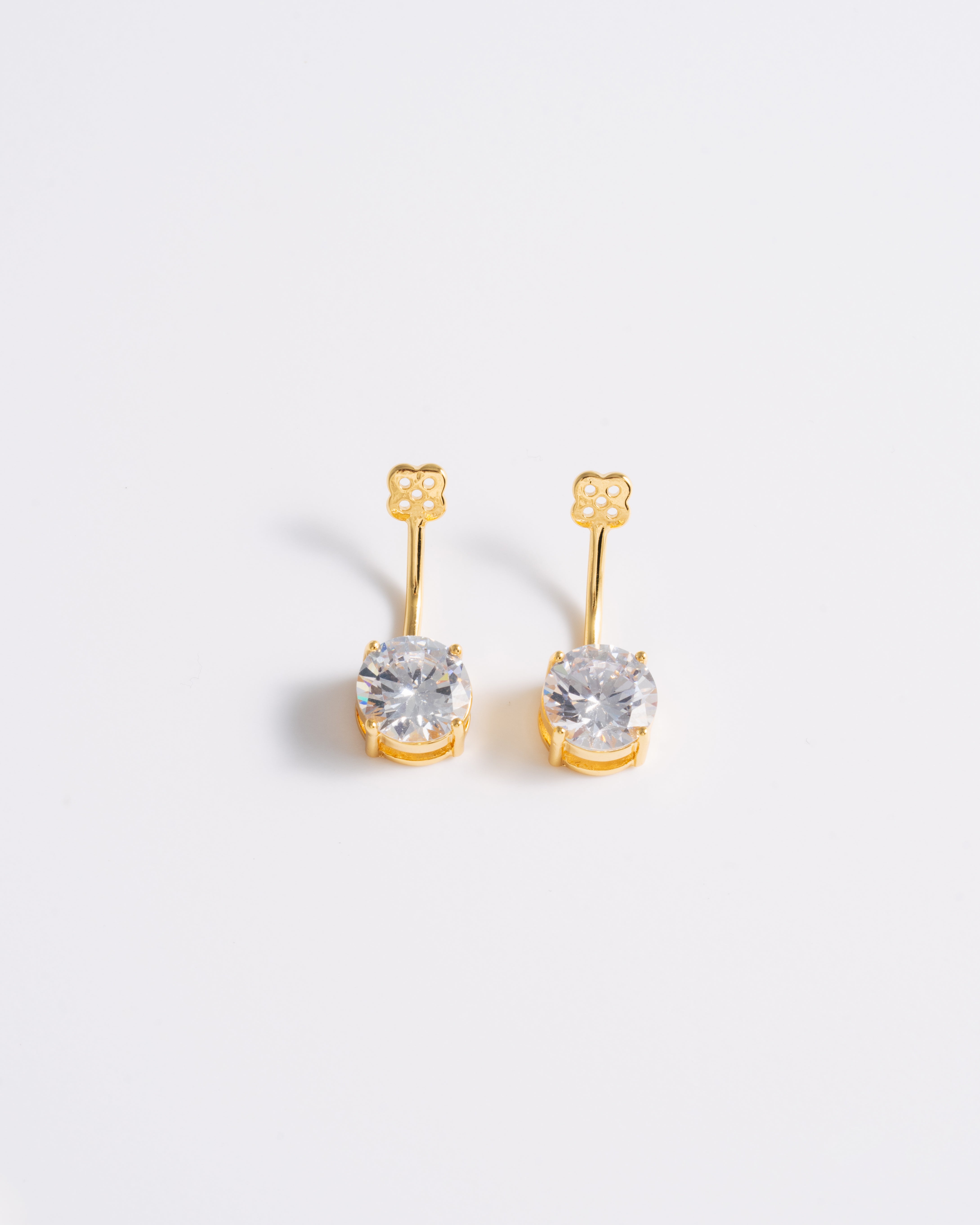 Solitaire Ear Jacket - Gold