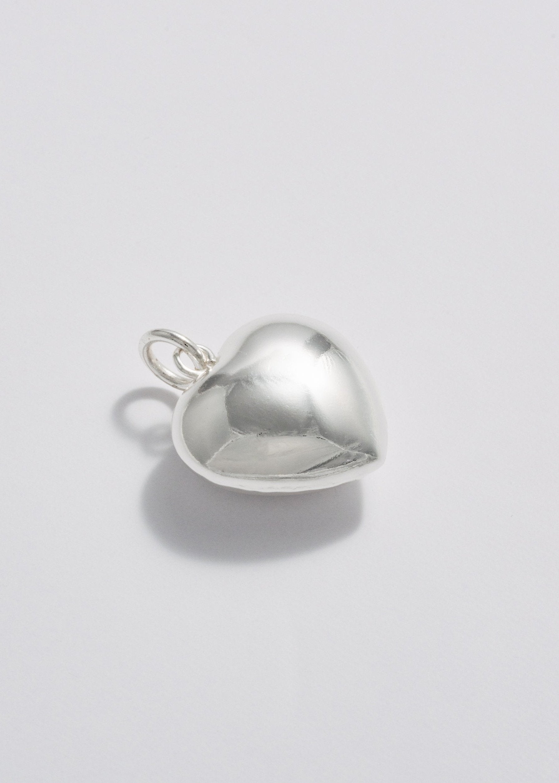 Breloque coeur à bulles - argent