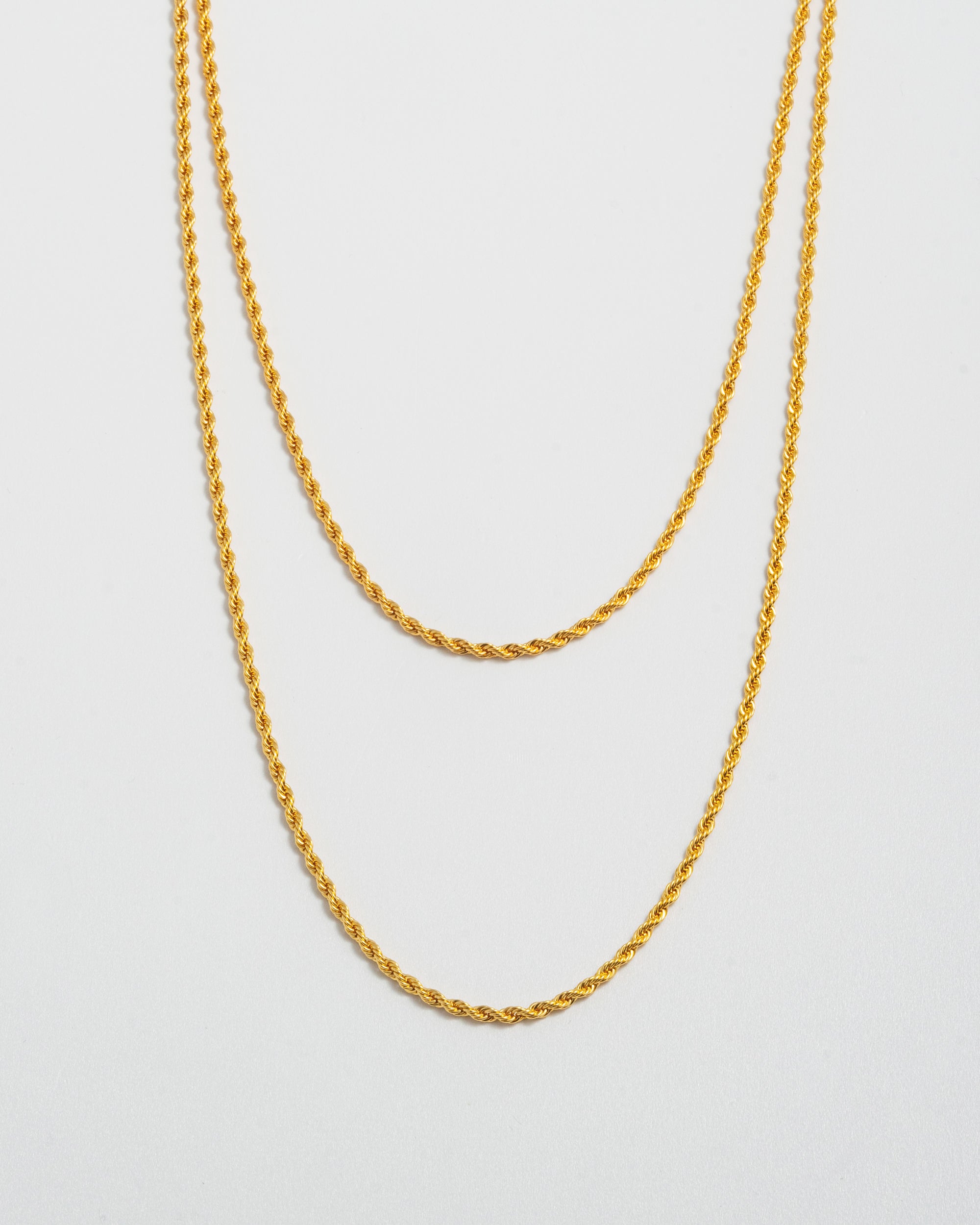 Long Mini Roped In Necklace - Gold