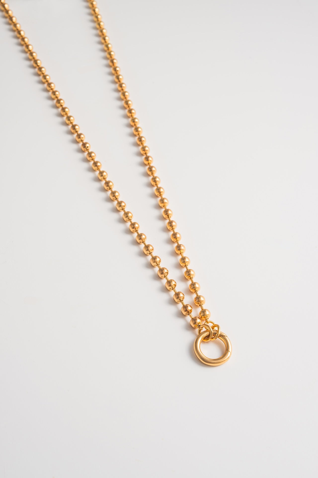 Long Snow Drop Necklace - Gold