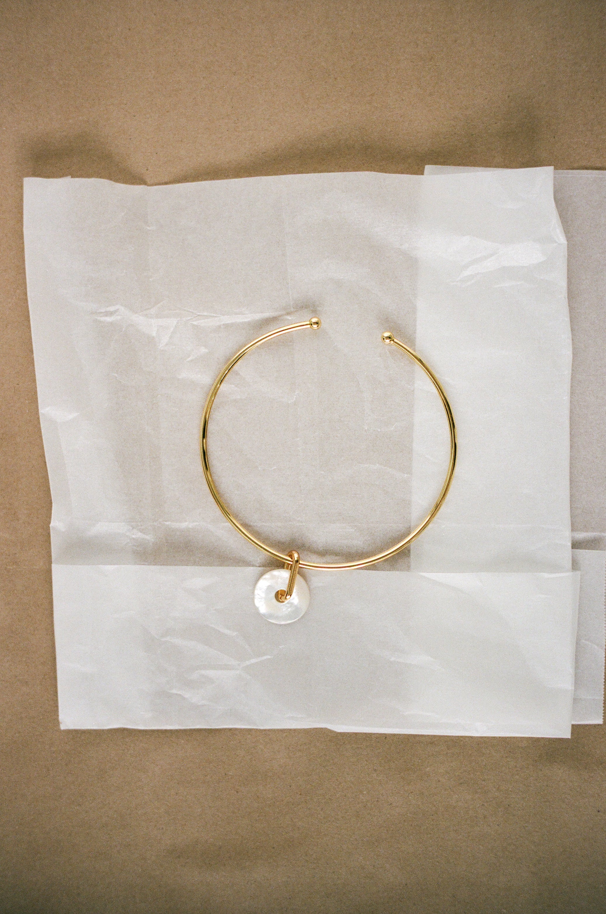 Collier ras du cou en nacre - Or