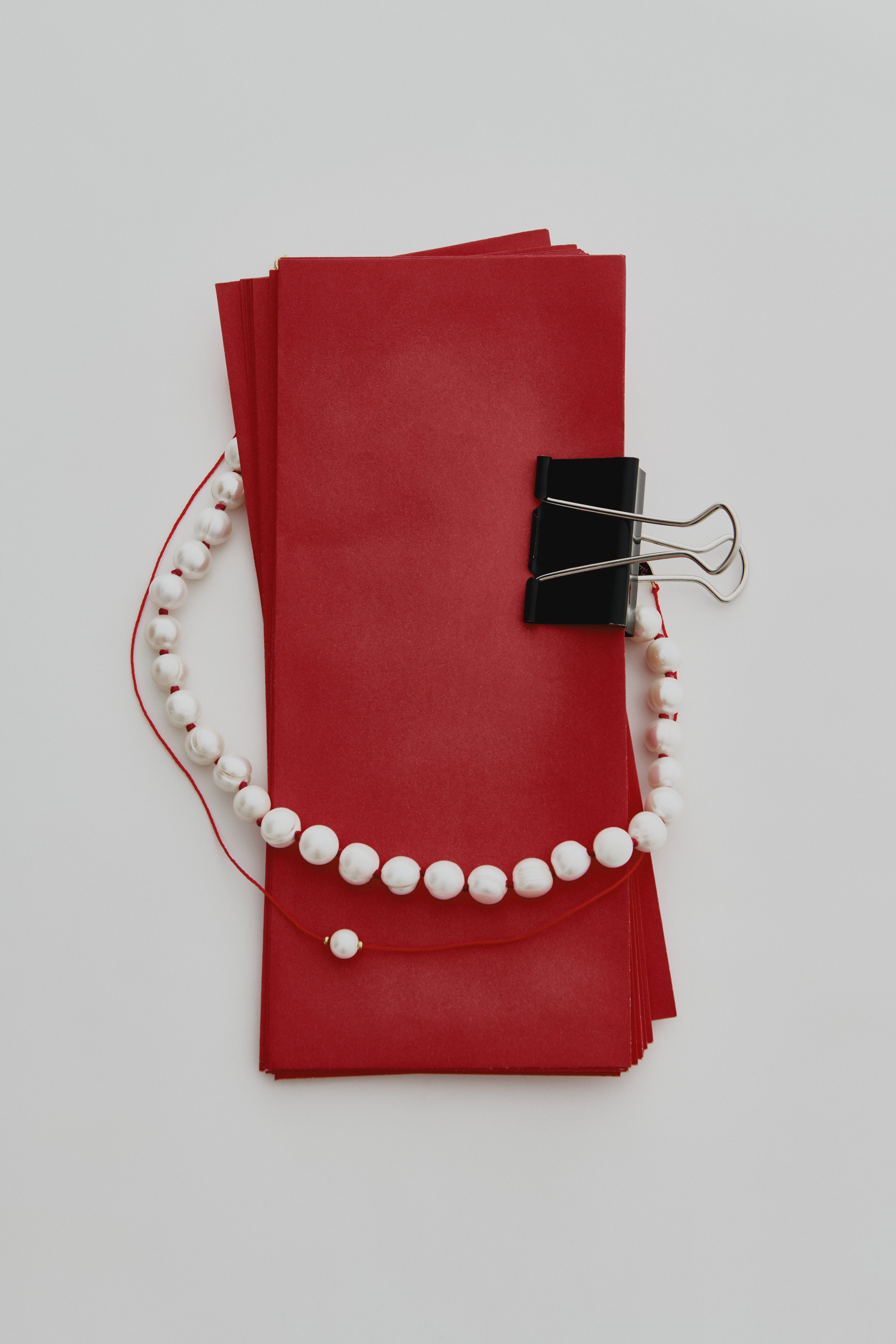 Lucky Thread Necklace - Red