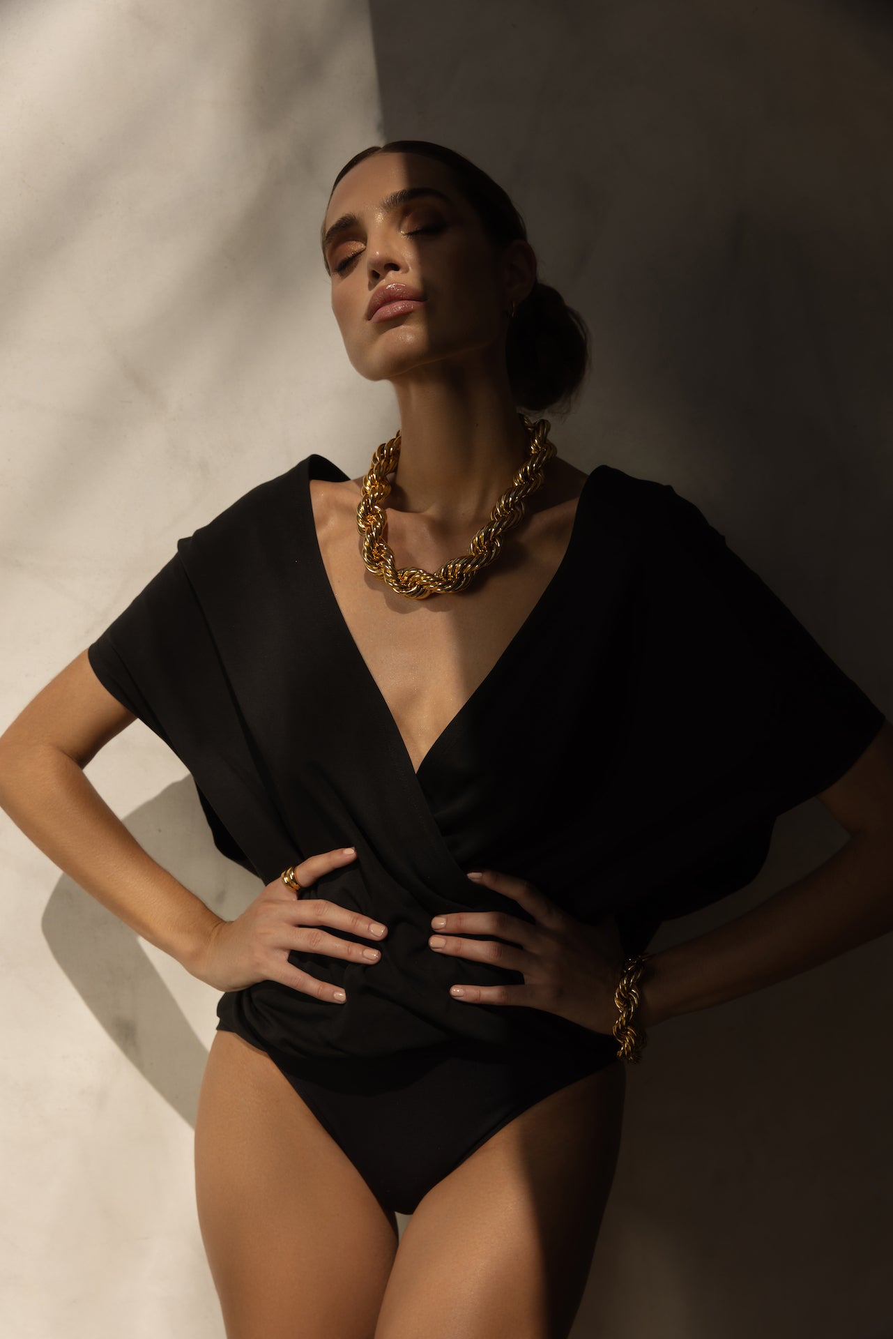 Roped in Jumbo Necklace - Gold