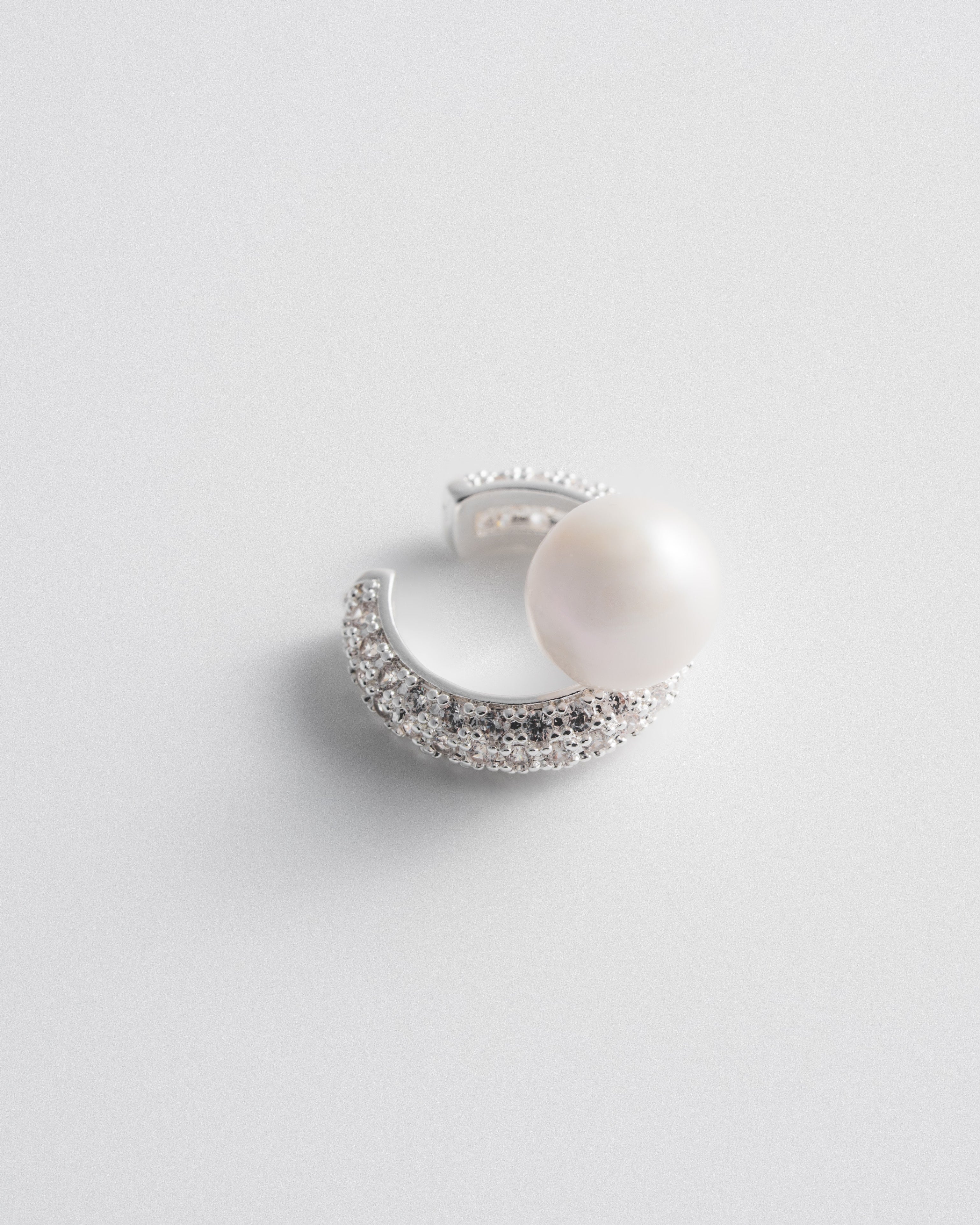 Pearly Ear Cuff - Silver