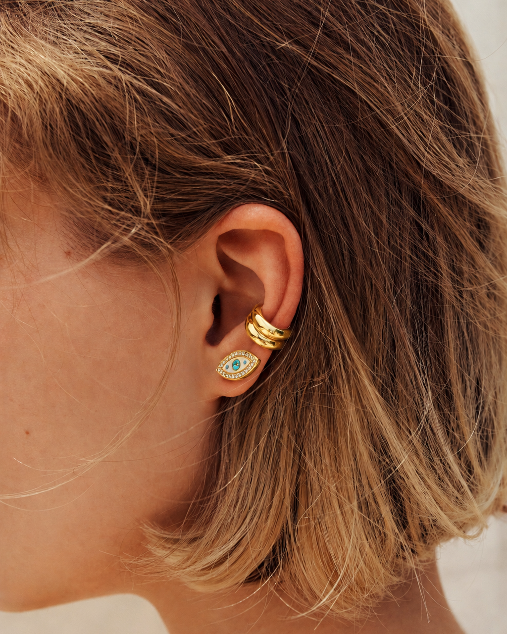Turquoise Evil Eye Studs