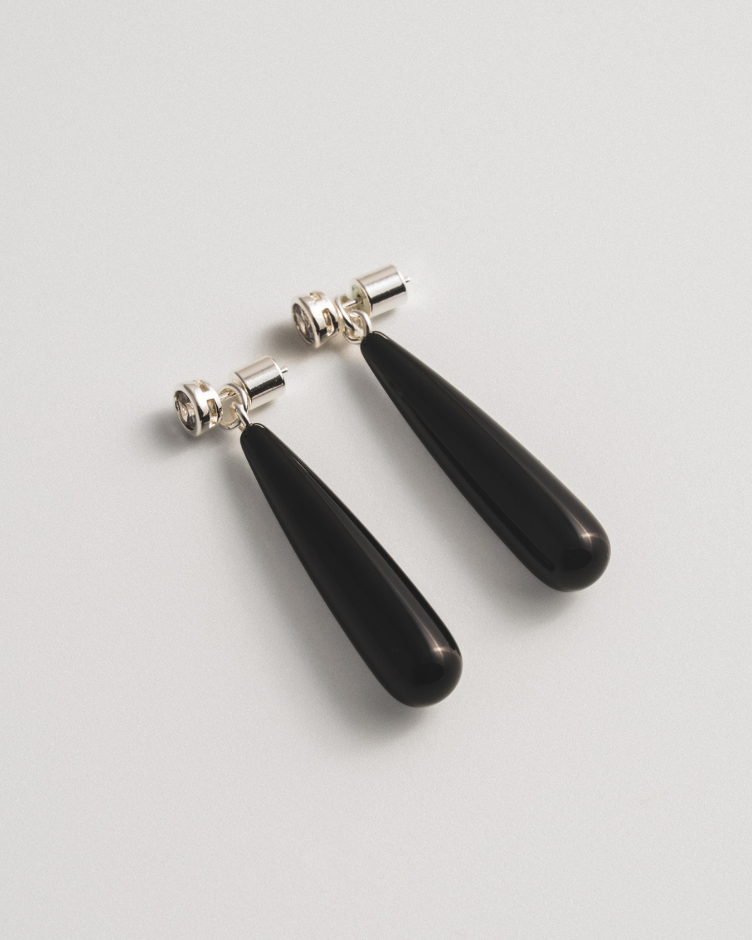 Bezel Studs & Onyx Ear Jacket