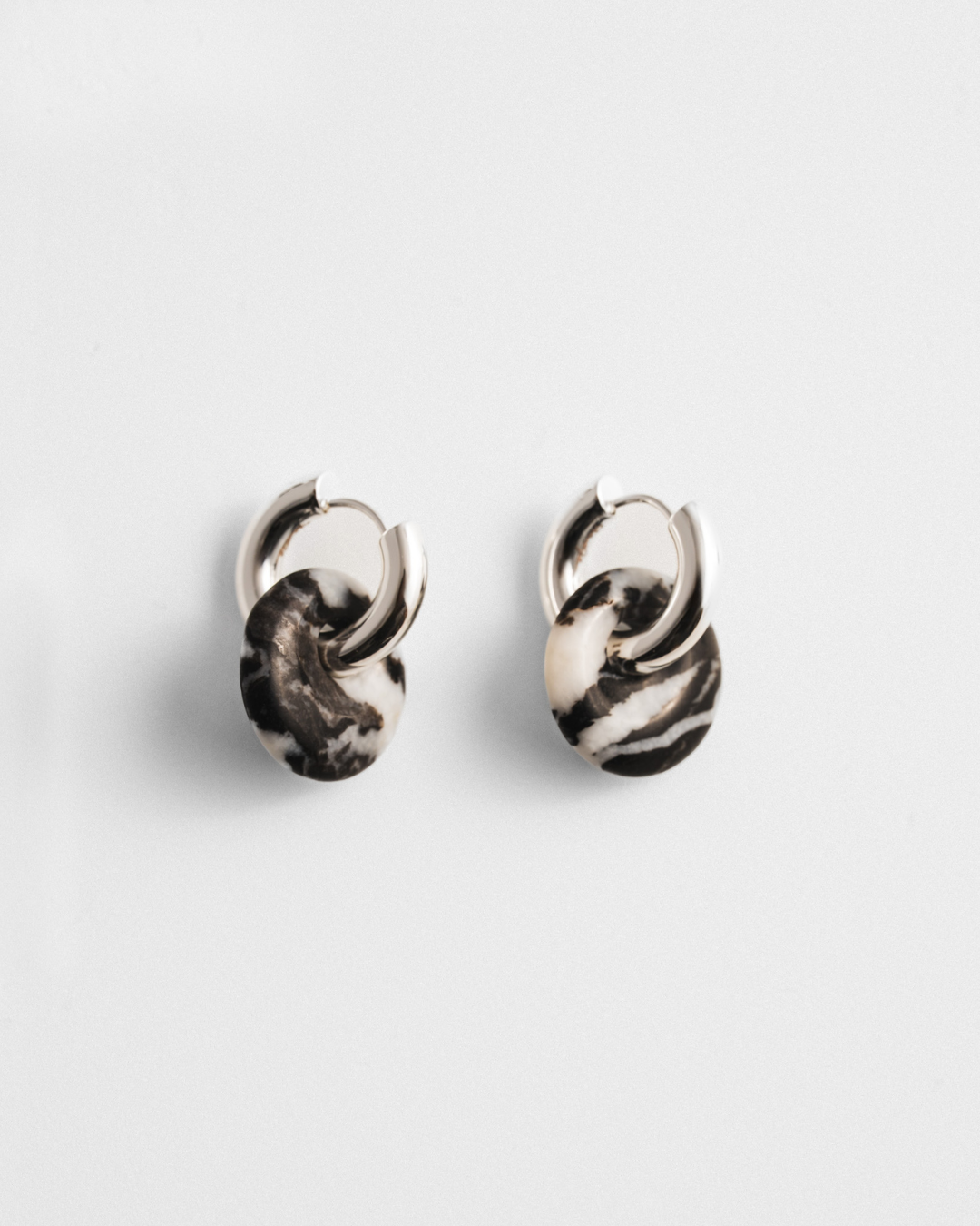 Zebra Jasper Doughnut Hoops
