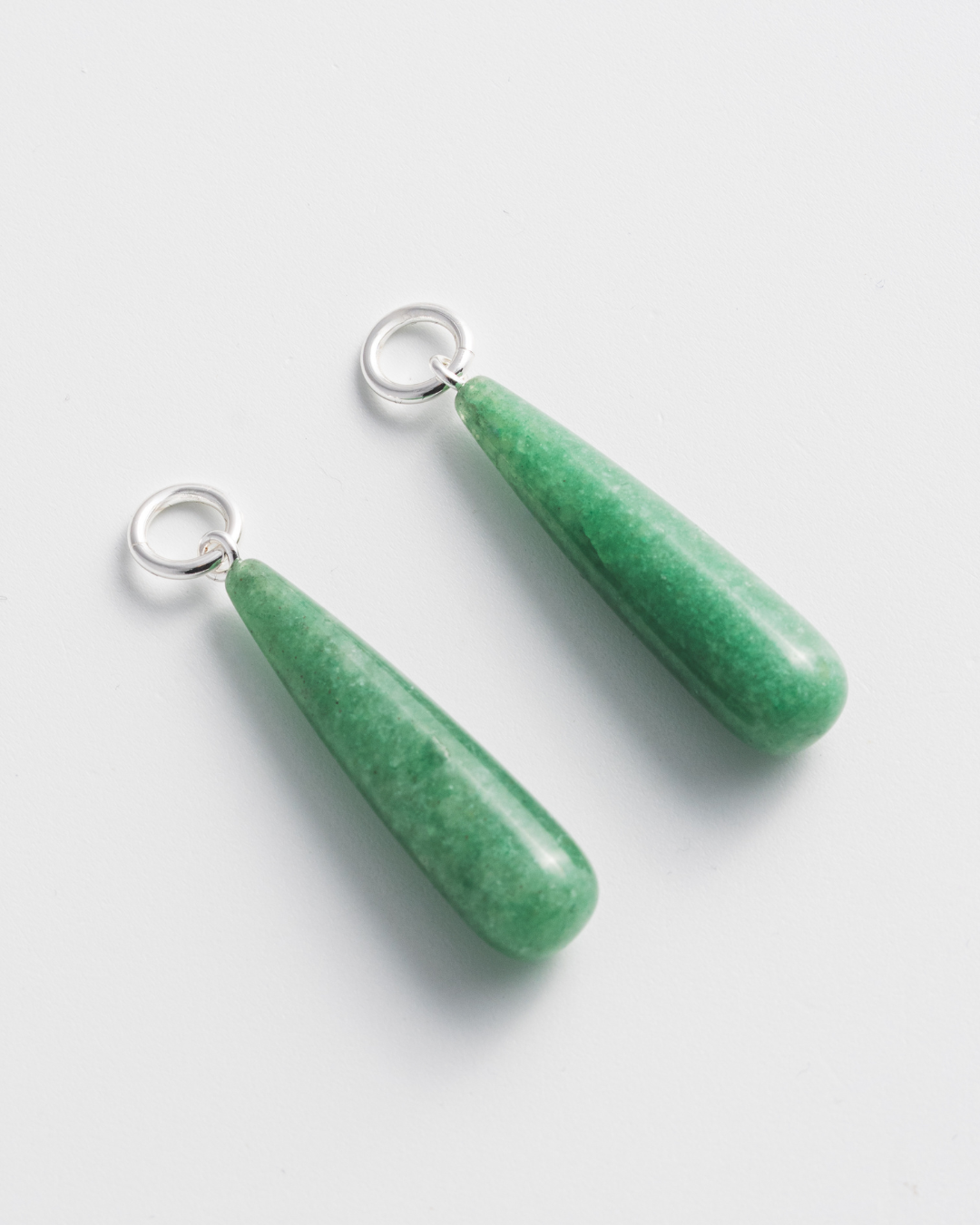 Green Aventurine Teardrop Charms