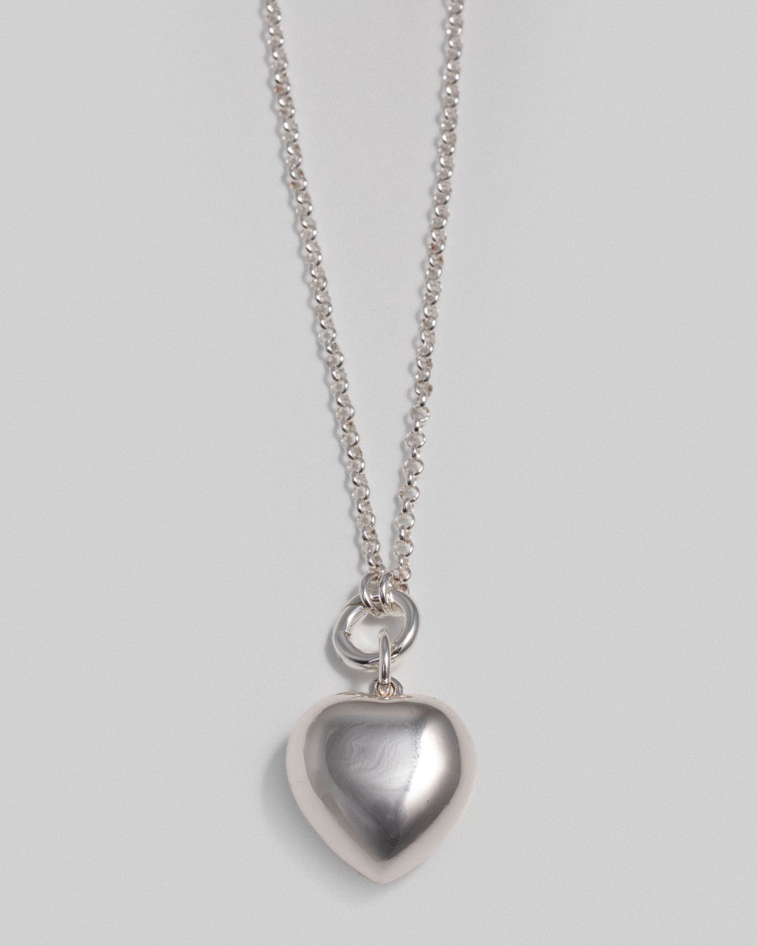 Bubble Heart Necklace - Silver