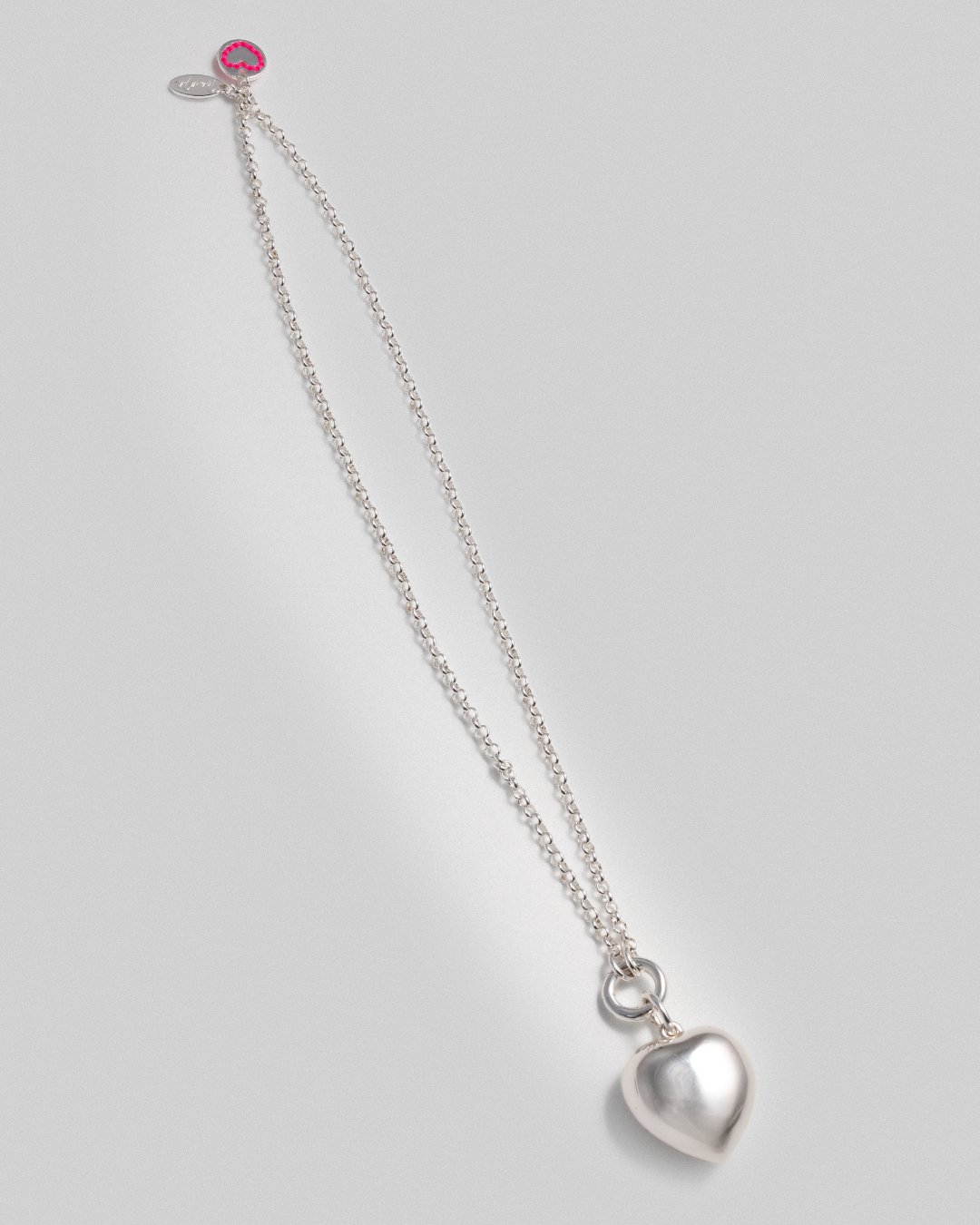 Bubble Heart Necklace - Silver