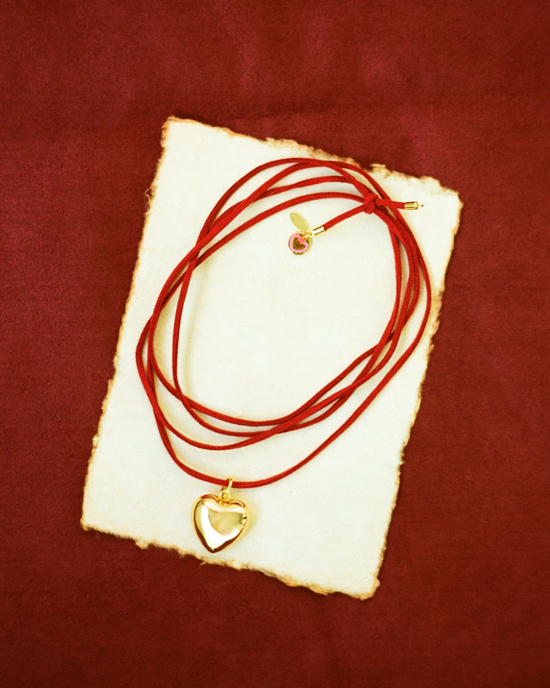 Bubble Heart Charm - Gold