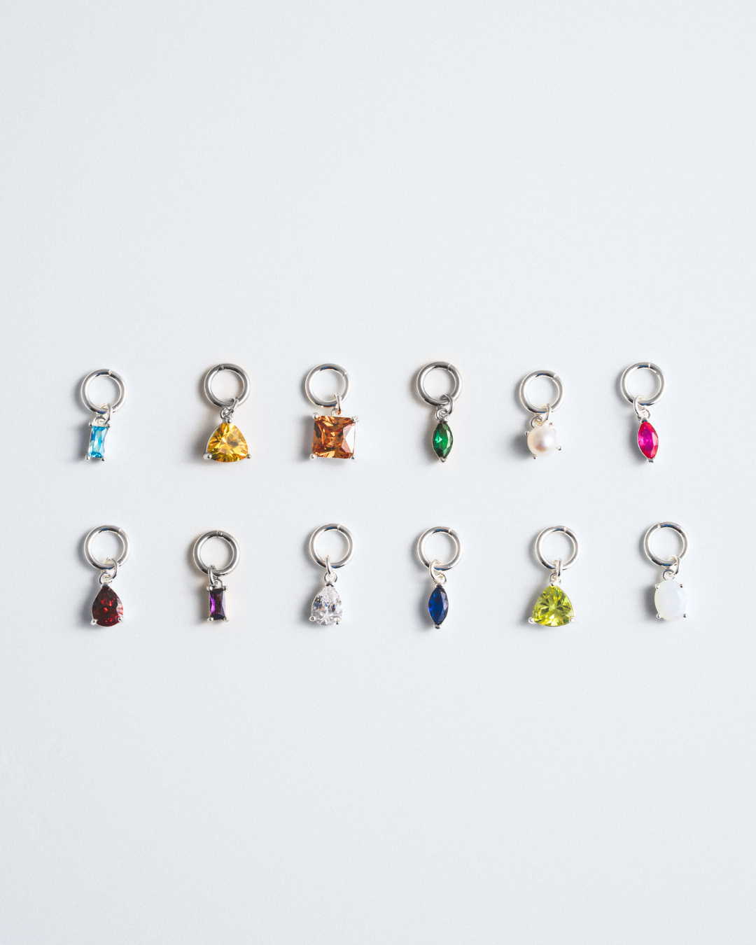 Birthstone Charm - Silver