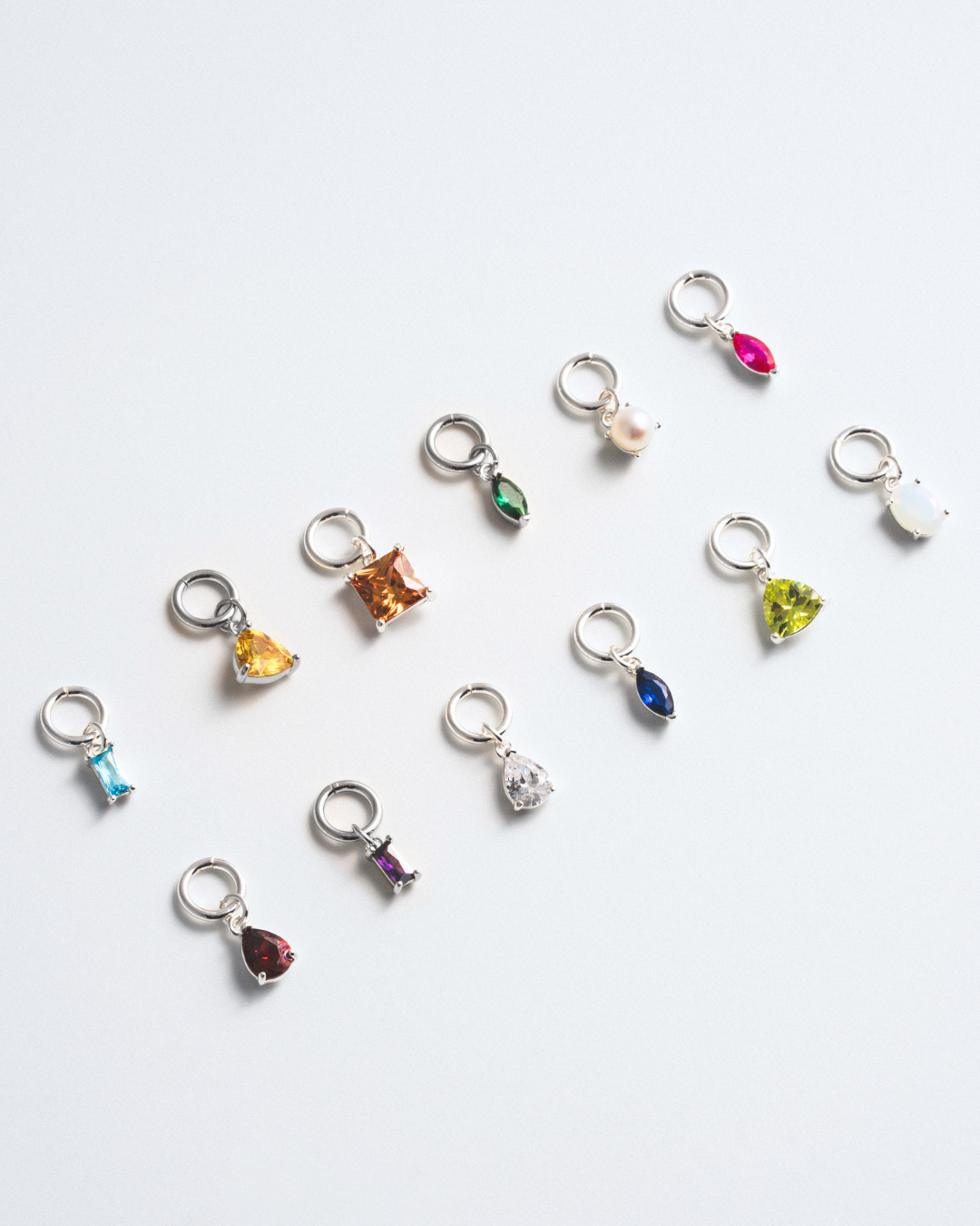 Birthstone Charm - Silver