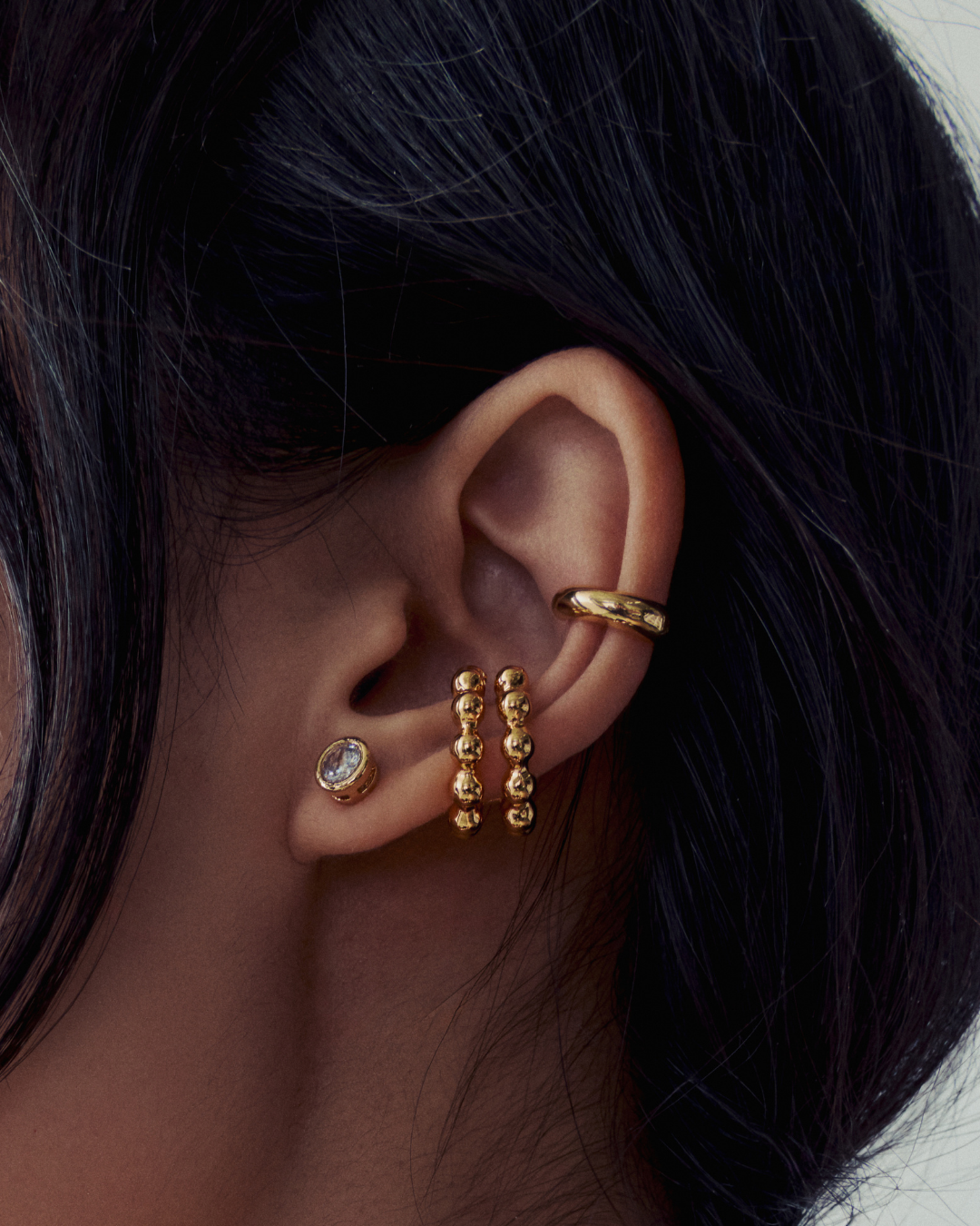 Double AU Ear Cuff - Gold