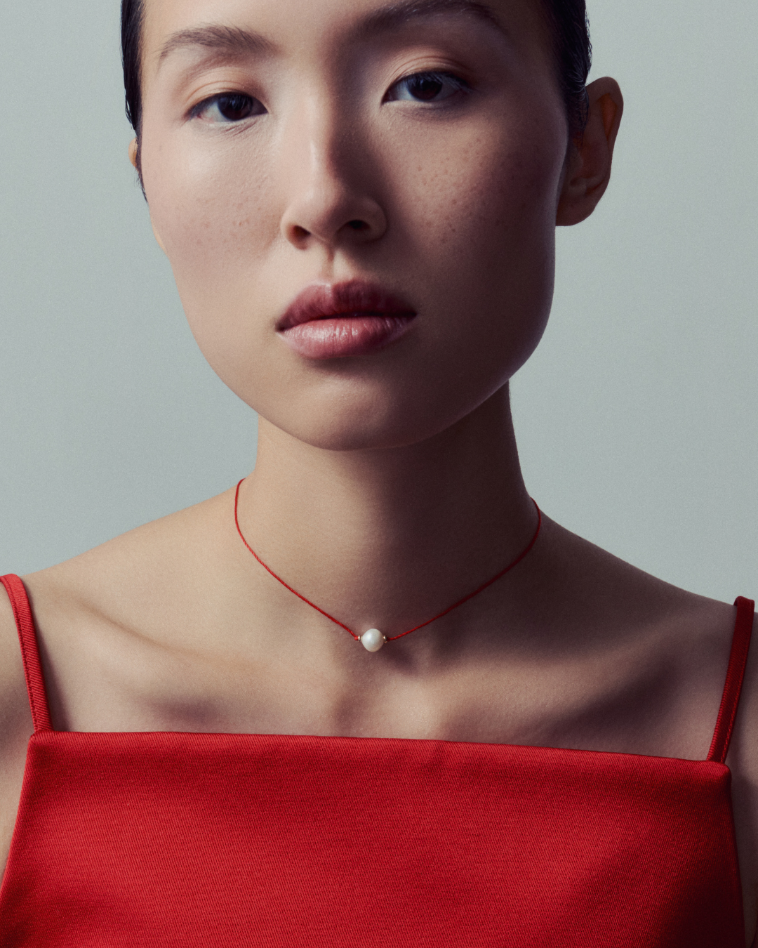 Lucky Thread Necklace - Red