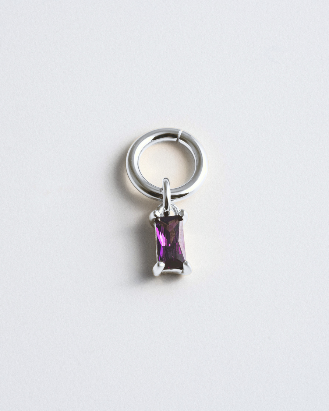 Birthstone Charm - Silver
