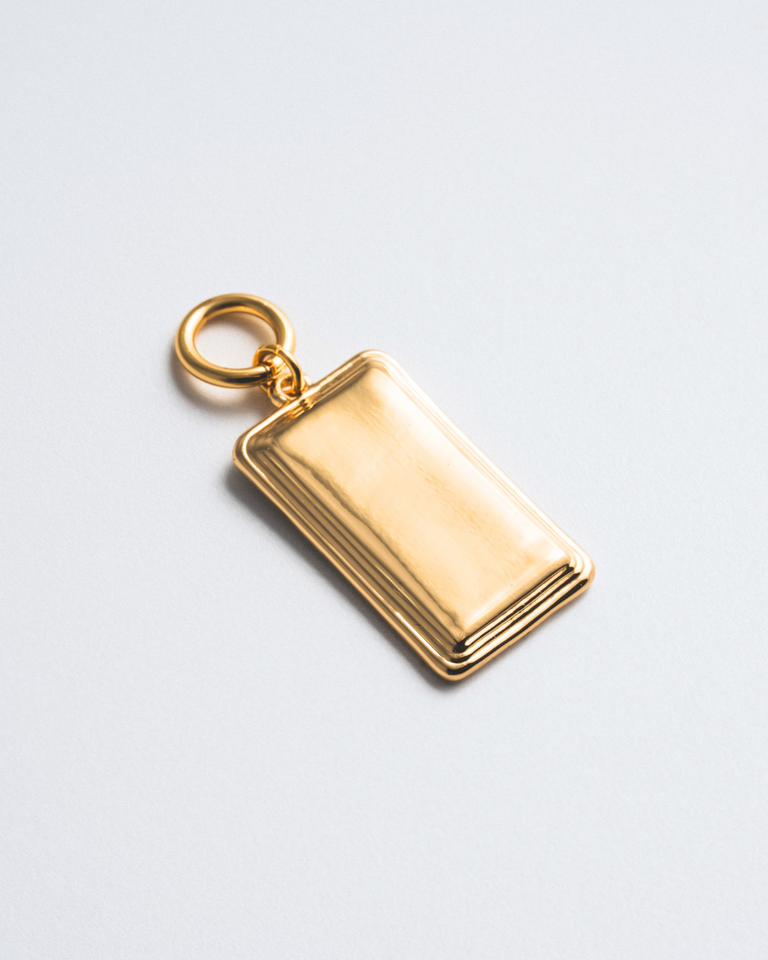 Engravable Rectangle Charm - Gold