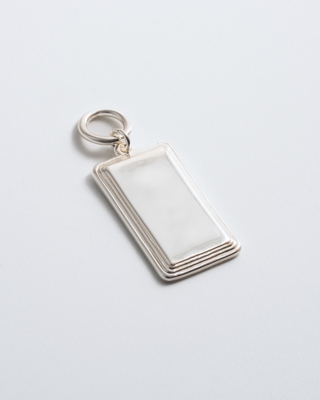 Engravable Rectangle Charm - Silver