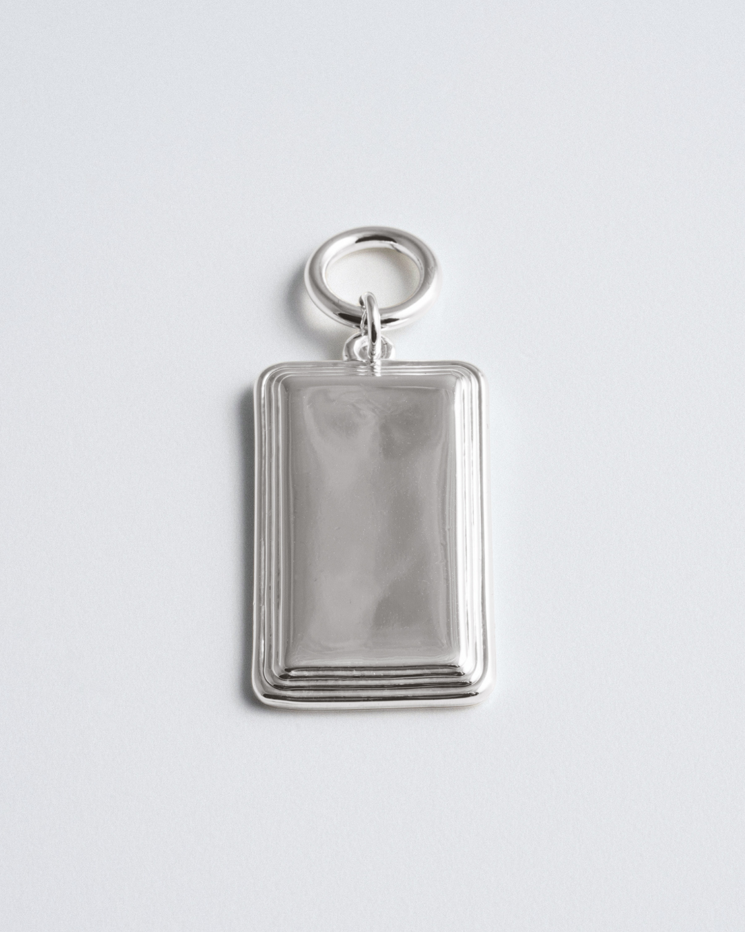 Engravable Rectangle Charm - Silver