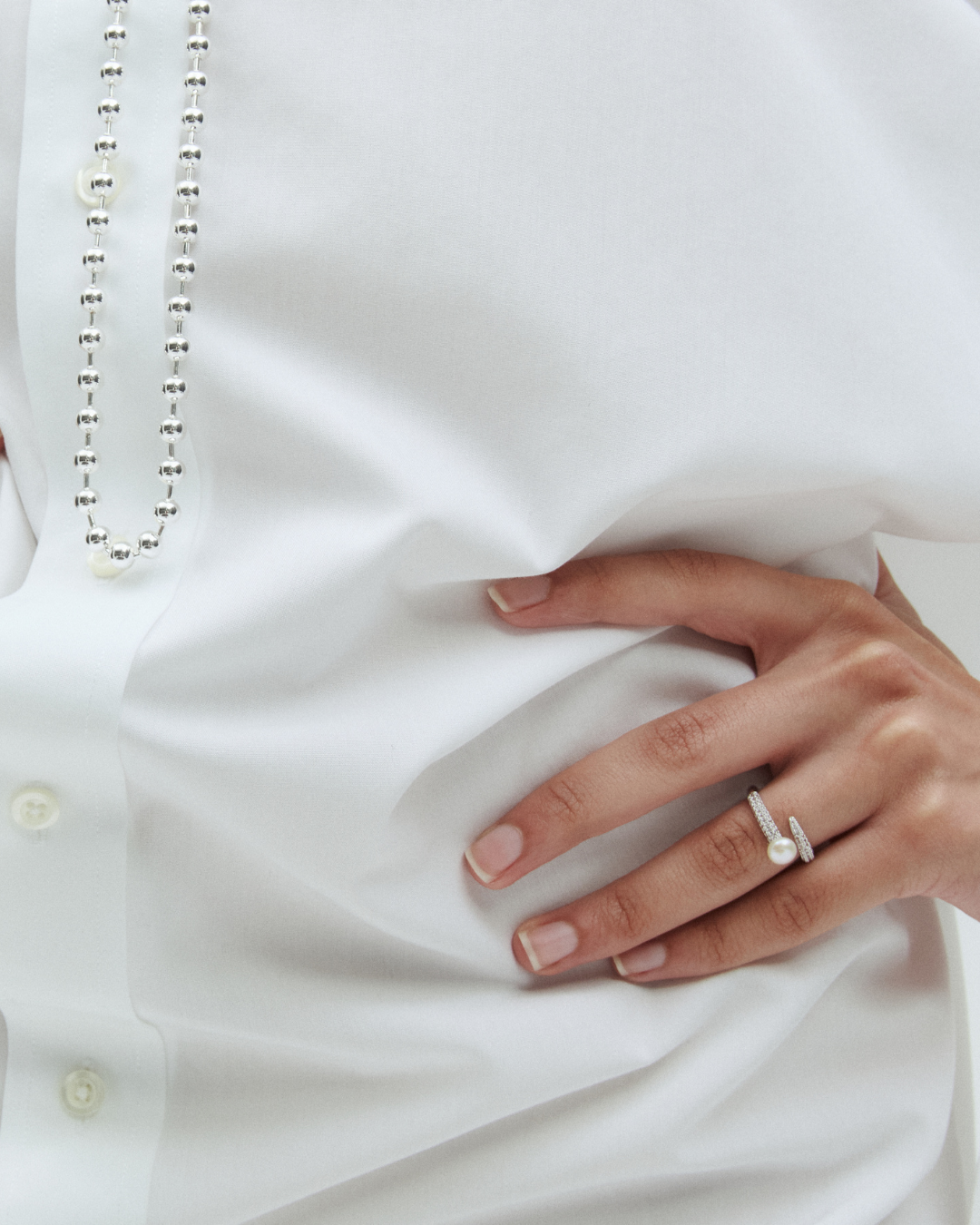 Pearly Ring - Silver
