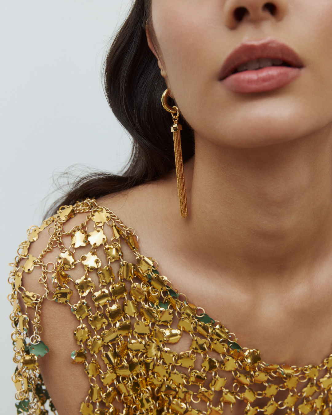 Gold Tassel Earrings