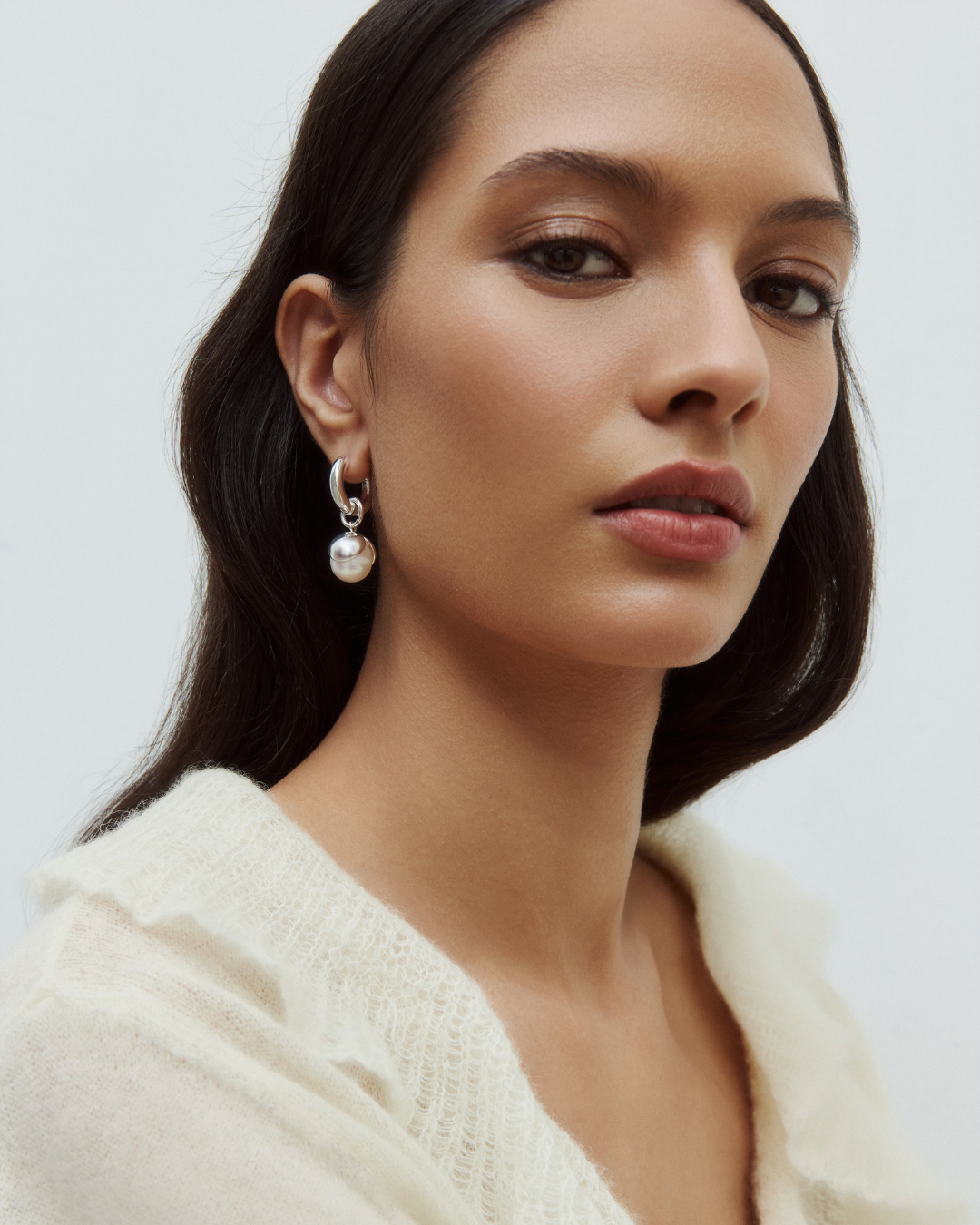 Snow Drop Earrings - Silver