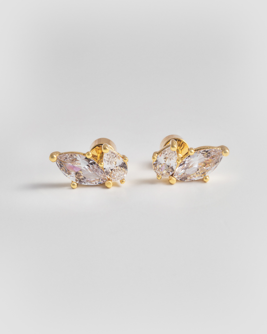 Marquise Studs - Gold